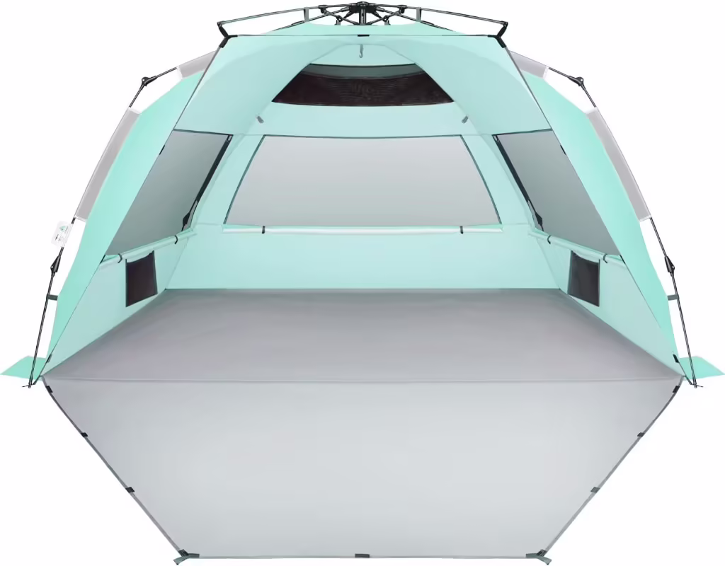 Large Pop Up Beach Tent Sun Shelter for 5-6 Person Portable Sun Shade Instant Tent