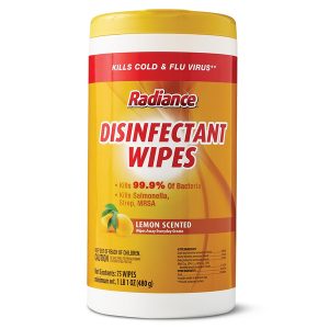 Radiance Lemon Scented Disinfectant Wipes – 75 Count