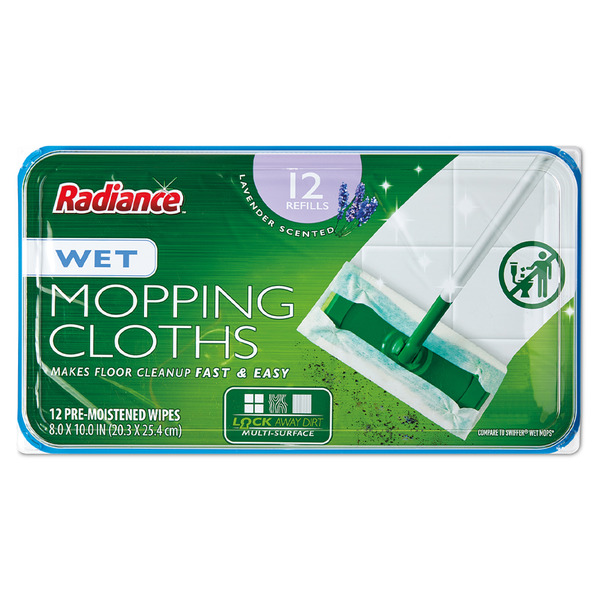 Power Force Lavender Scented Wet Mopping Cloths – 12 Refills