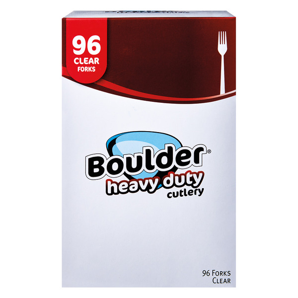 Boulder Heavy Duty Clear Cutlery Forks