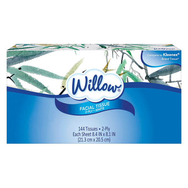 Willow Soft 2-Ply White Facial Tissue