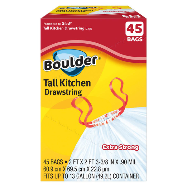 Boulder Tall Drawstring Kitchen Bags