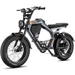 Luckeep M5 Electric Bike for Adults/Teen, 1500W Peak Motor, Max 32MPH, 48V 15AH Battery, Max 60 Miles Electric, White / M5 Ultra- 3000W-40AH