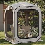 East Oak Screen House Tent Pop-Up, Portable Screen Room Canopy Instant Screen Tent, Beige / 4×4 FT