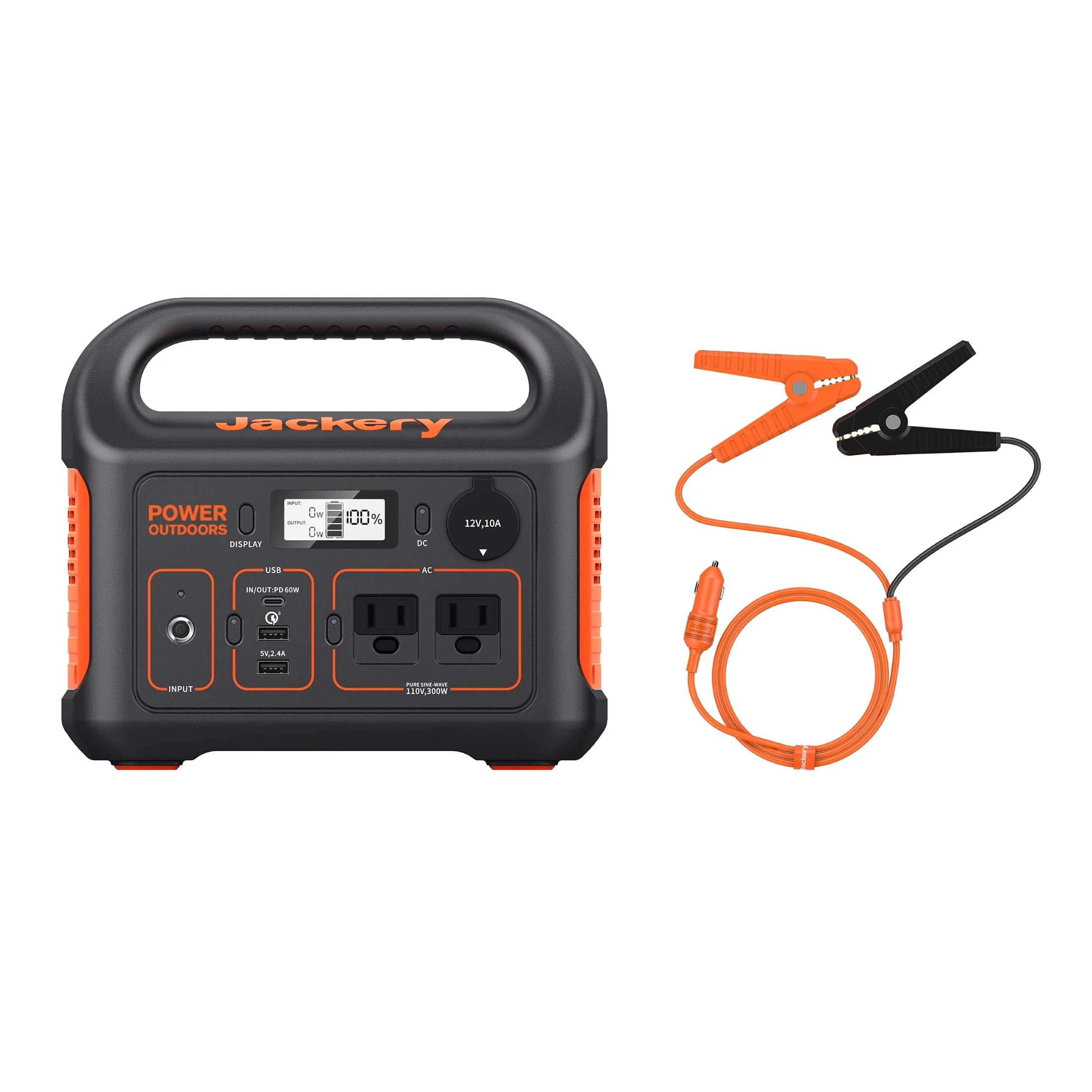 2026 New Jackery Explorer 290 Plus Portable Power Station 293Wh with Automotive Jump Starter Cable