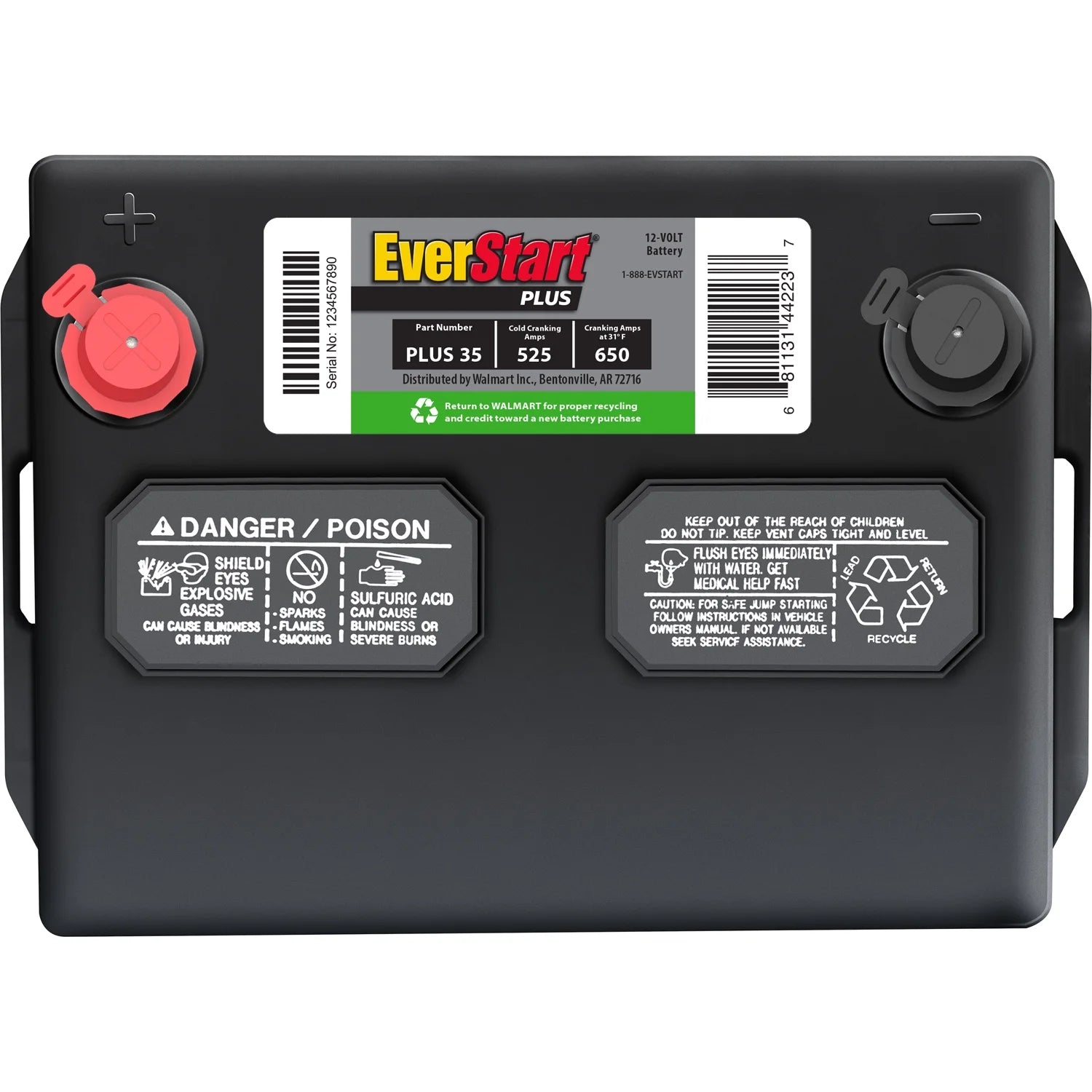 2026 New EverStart Plus Lead Acid Automotive Battery, Group Size 35 12 Volt, 525 CCA - Image 4