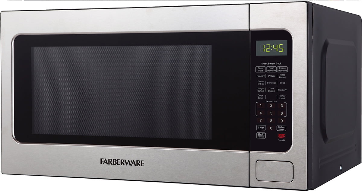 2026 New Farberware Countertop Microwave Ov 1100 Watts, 2.2 cu ft - Smart Sensor With LED Lighting and Child Lock - Perfect for Apartments and Dorms - Easy Clean Black Interior, Stainless Steel - Image 14