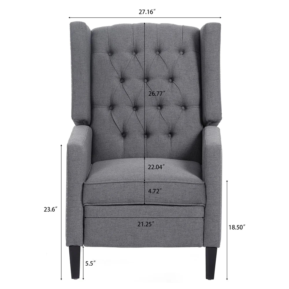 2026 New Triple Tree Modern Fabric Foam Wood Solid Print Nailhead Trim Accent Chair, Beige - Image 22