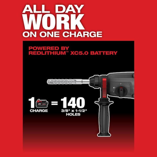 2026 New M18 FUEL 18V Lithium-Ion Brushless Cordless 1 in. SDS-Plus D-Handle Rotary Hammer (Tool-Only) - Image 7