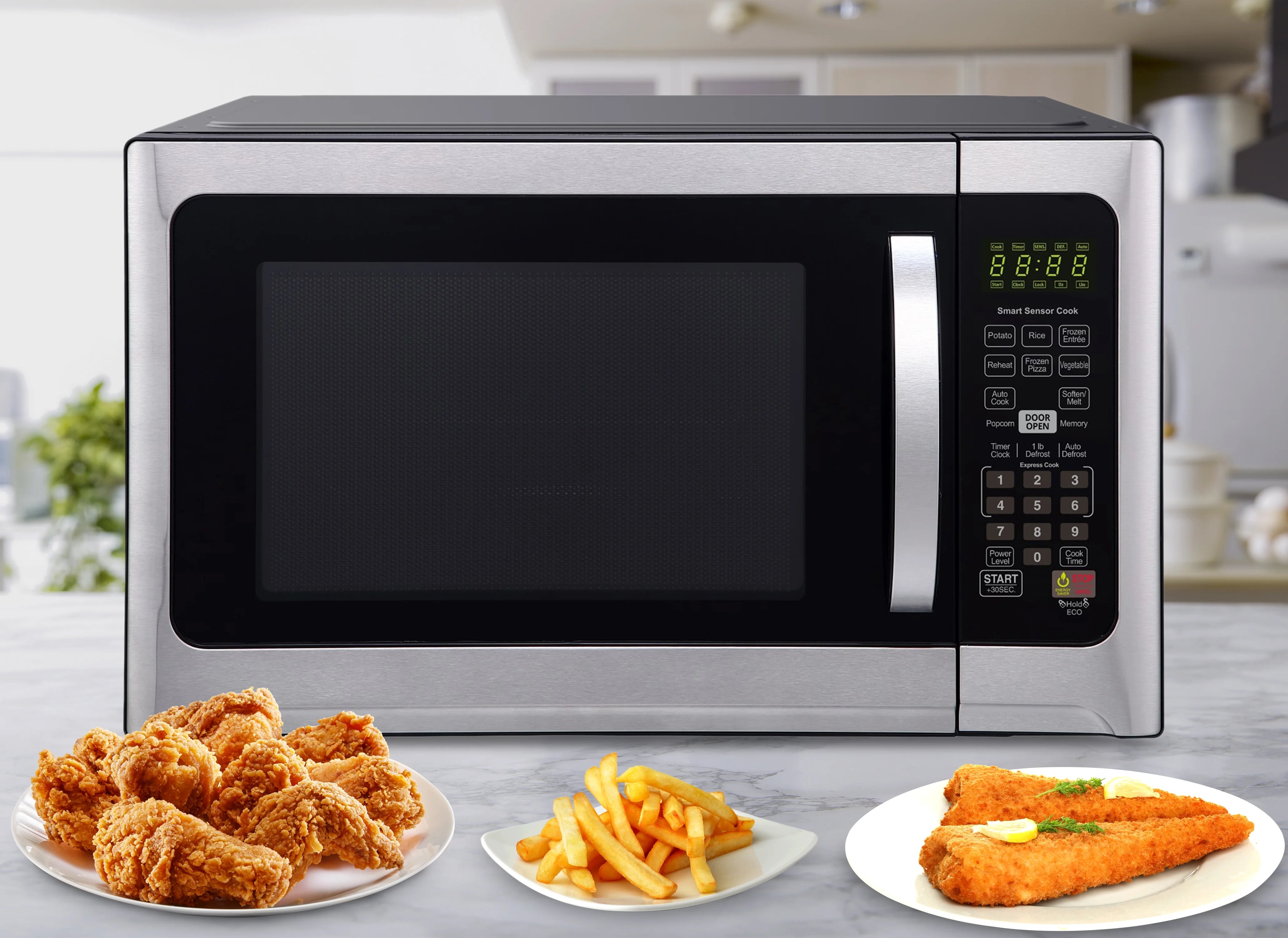 2026 New Farberware Professional 1.2 Cu. Ft. 1000-Watt Microwave Oven with Sensor Cooking, Stainless Steel/Black Body Wrap - Image 8