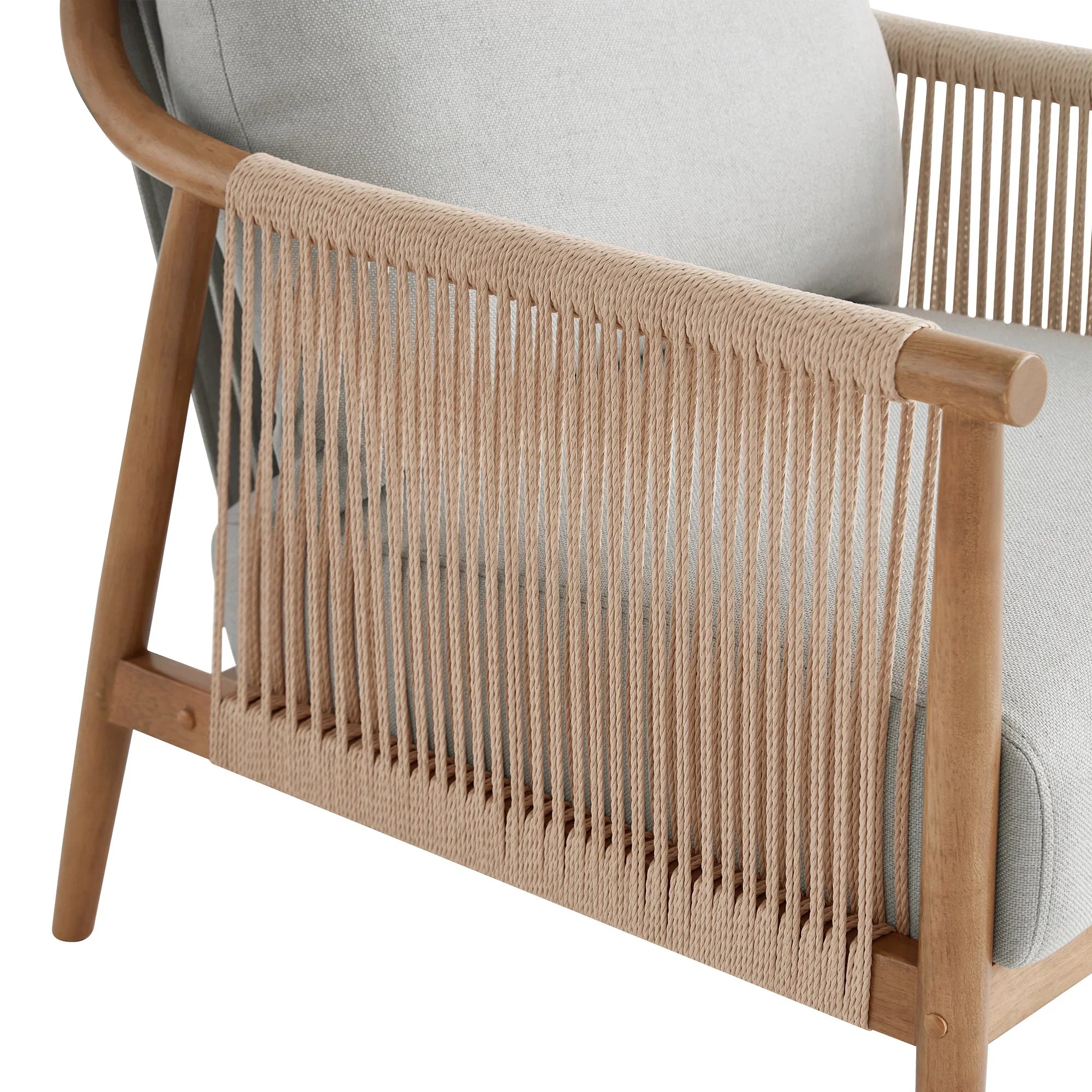 2026 New CHITA Modern Accent Chair, Braid Armchair Living Room Chair, Cream - Image 20