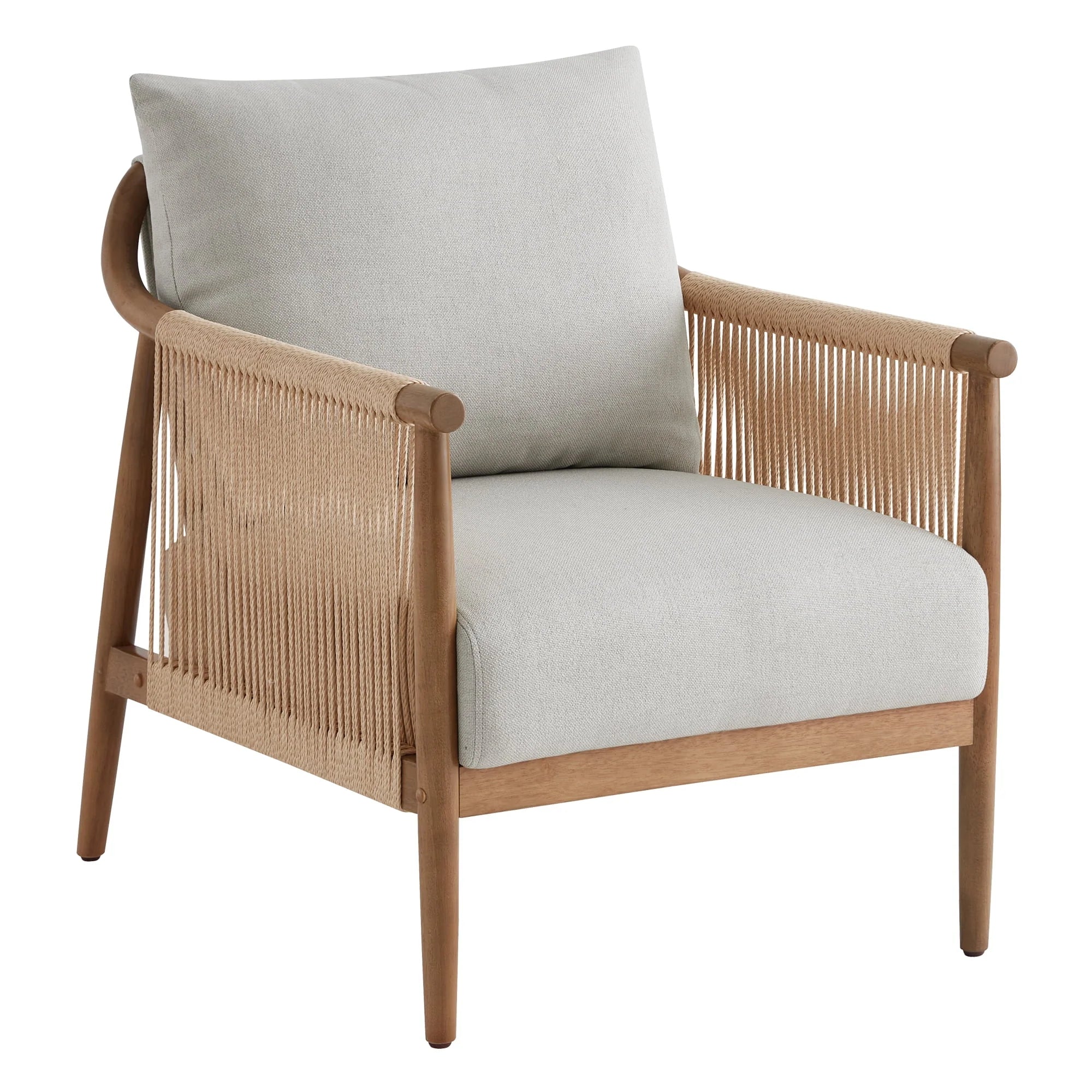 2026 New CHITA Modern Accent Chair, Braid Armchair Living Room Chair, Cream - Image 21
