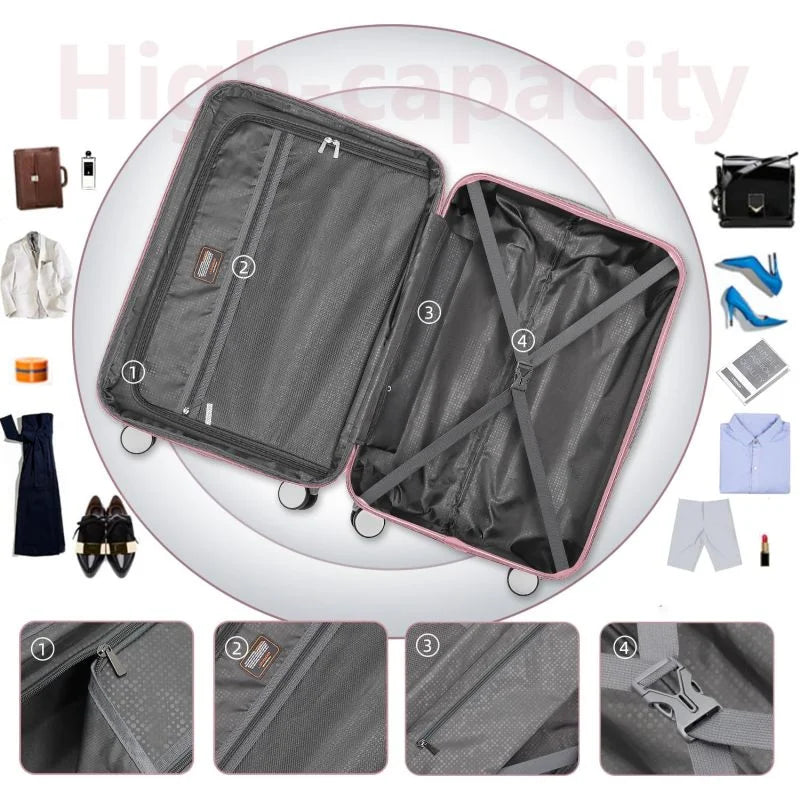 2026 New Luggage Sets 6 Piece with Duffel Bags, Hardside Expandable Suitcases with Spinner Wheels TSA Lock, Cream - Image 7