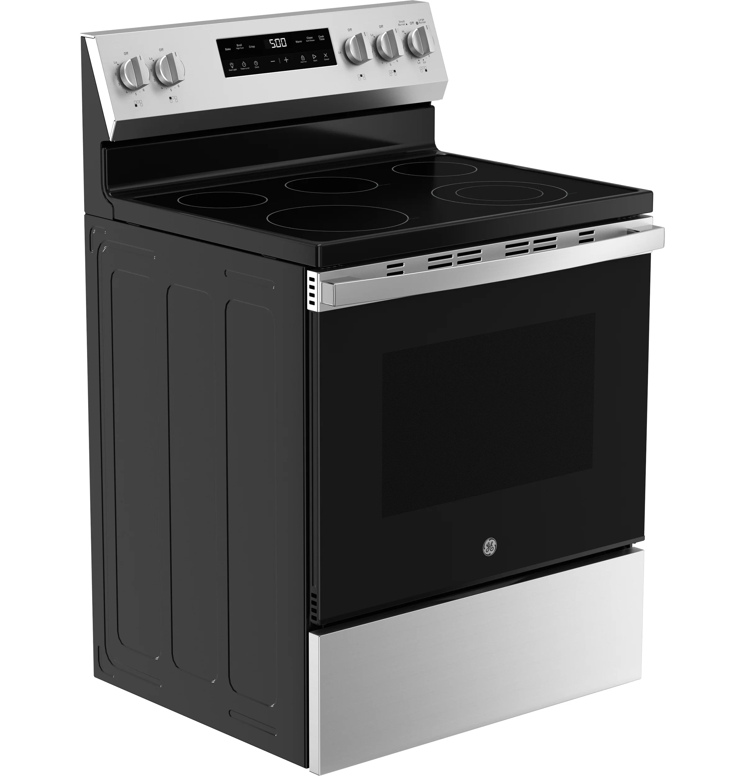 2026 New GE 30" 5.0 Cu. Ft. 240 V Freestanding Electric Range with Crisp Mode, Stainless Steel - Image 3