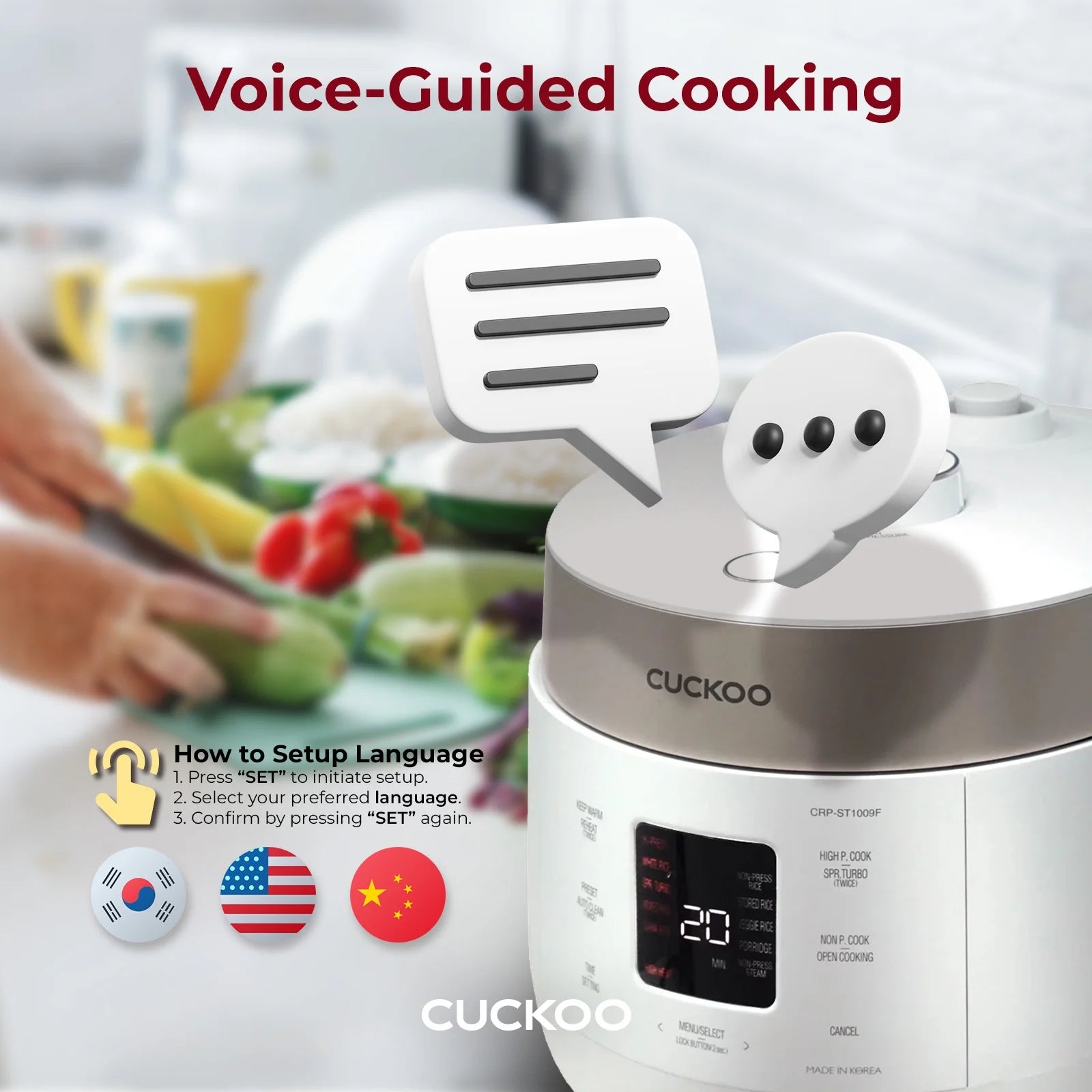 2026 New Cuckoo 6 Cup Dry, Twin Pressure Rice Cooker with Micom Logic Tech, Nonstick Pot, Warmer, 16 Menu Modes and Voice Guide - Image 7