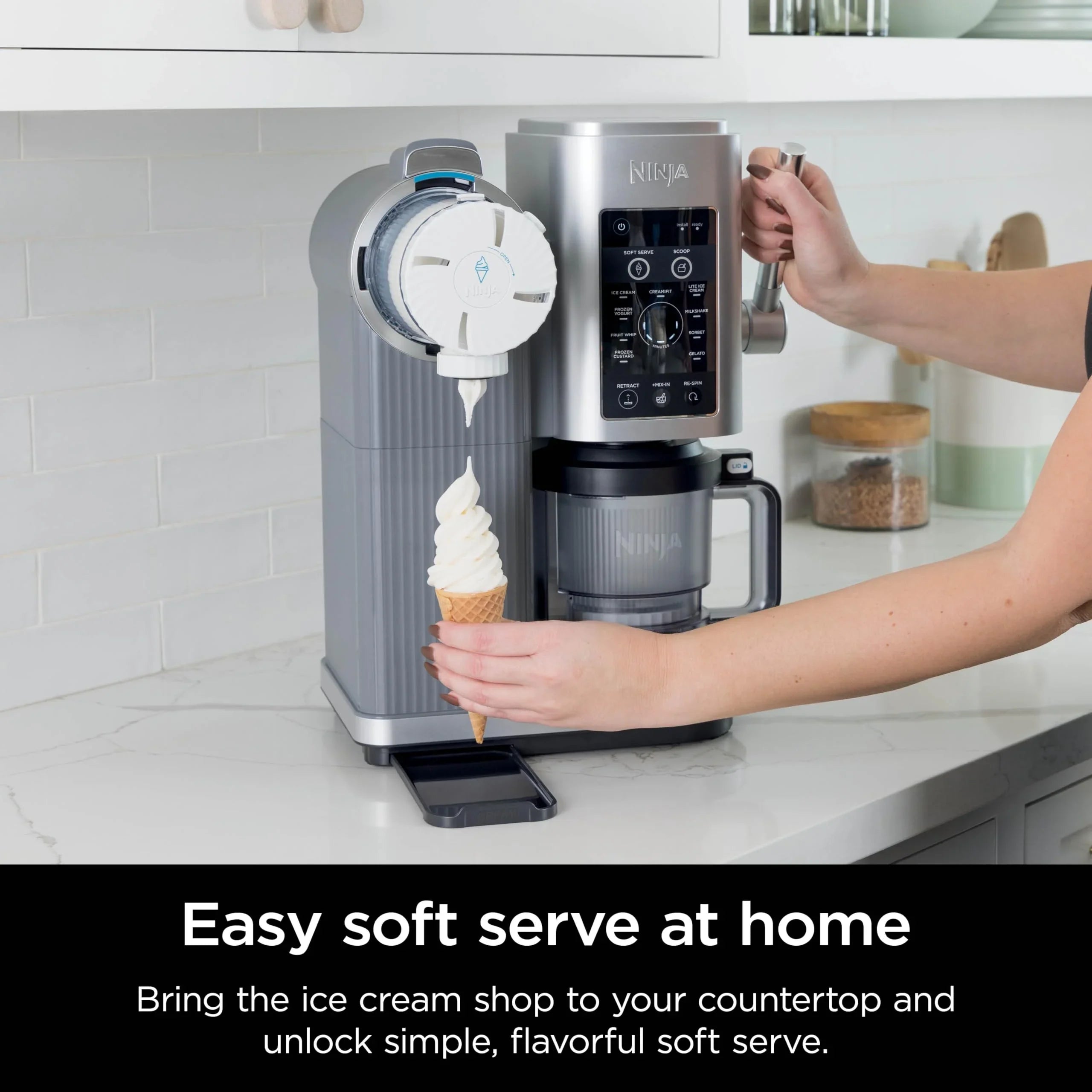2026 New Open Box Ninja Swirl-Creami Soft-Serve Maker - SILVER ONE SIZE - Image 6
