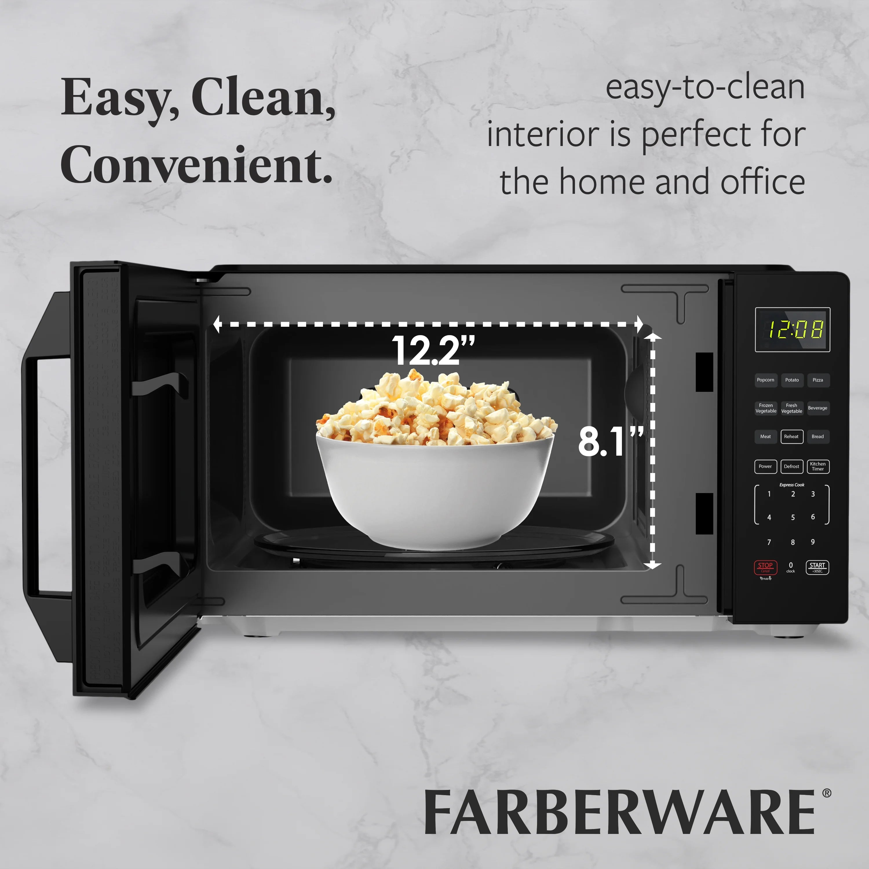 2026 New Farberware 1.1 Cu. Ft. 1000-Watt Compact Microwave Oven, Black - Image 43