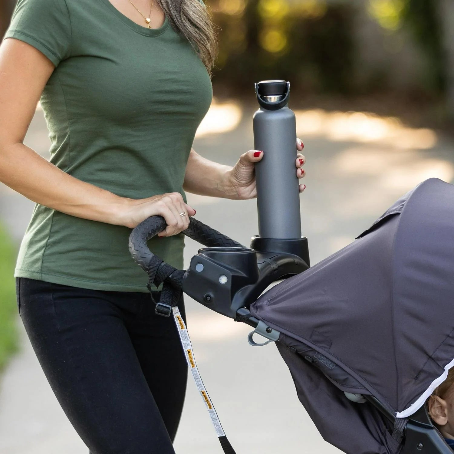 2026 New Baby Trend Xcel-R8 Plus Jogging Stroller with LED Lights. Liberty Grey - Image 5
