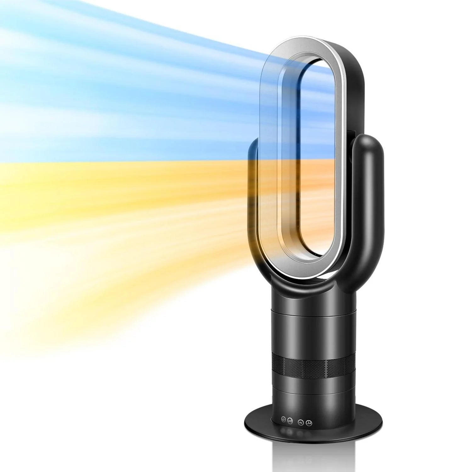 2026 New Dubbin 26 inch Space Heater Bladeless Tower Fan. Heater and Cooling Combo. with Remote Control. Black