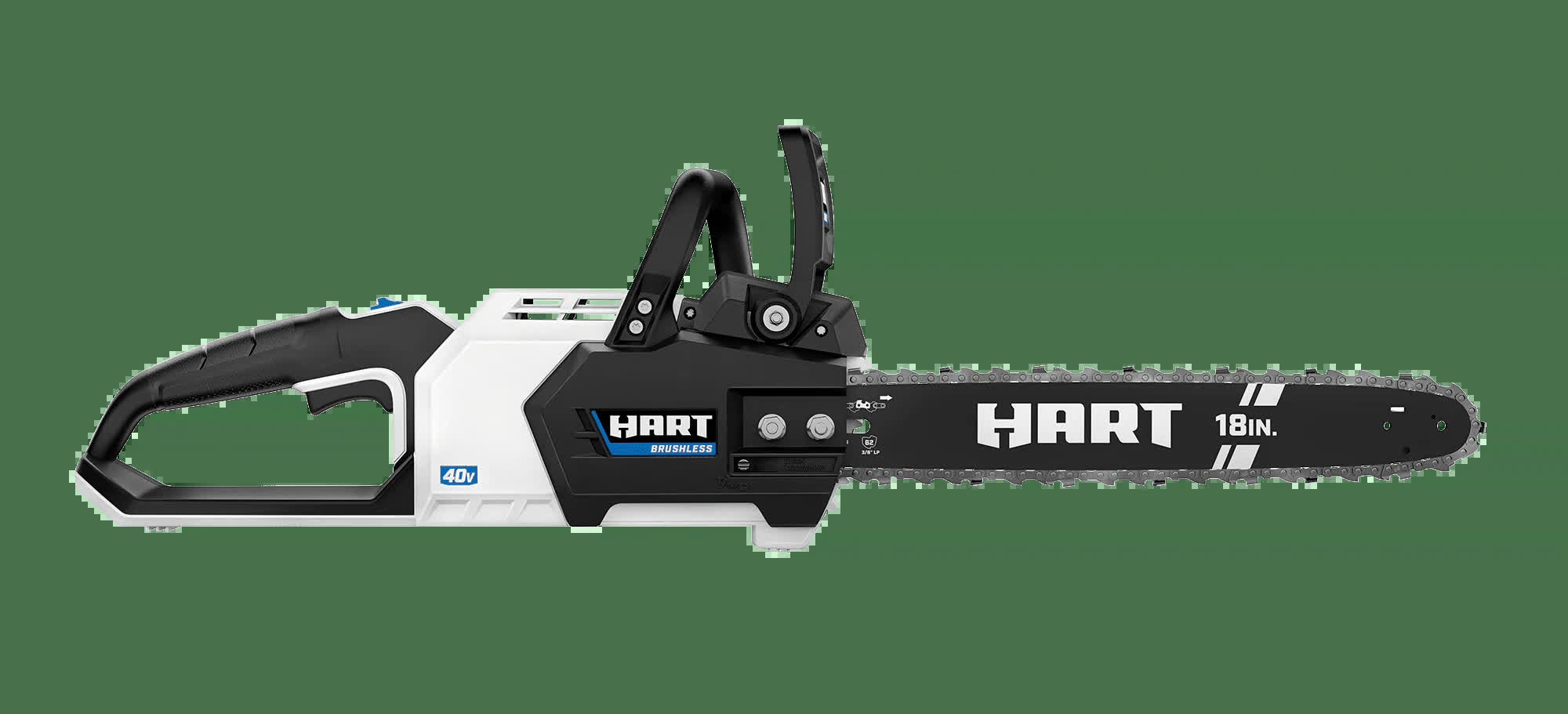 2026 New HART Cordless 40-Volt SUPERCHARGE Brushless 18-inch Chainsaw, (1) 6.0Ah Lithium-Ion Battery