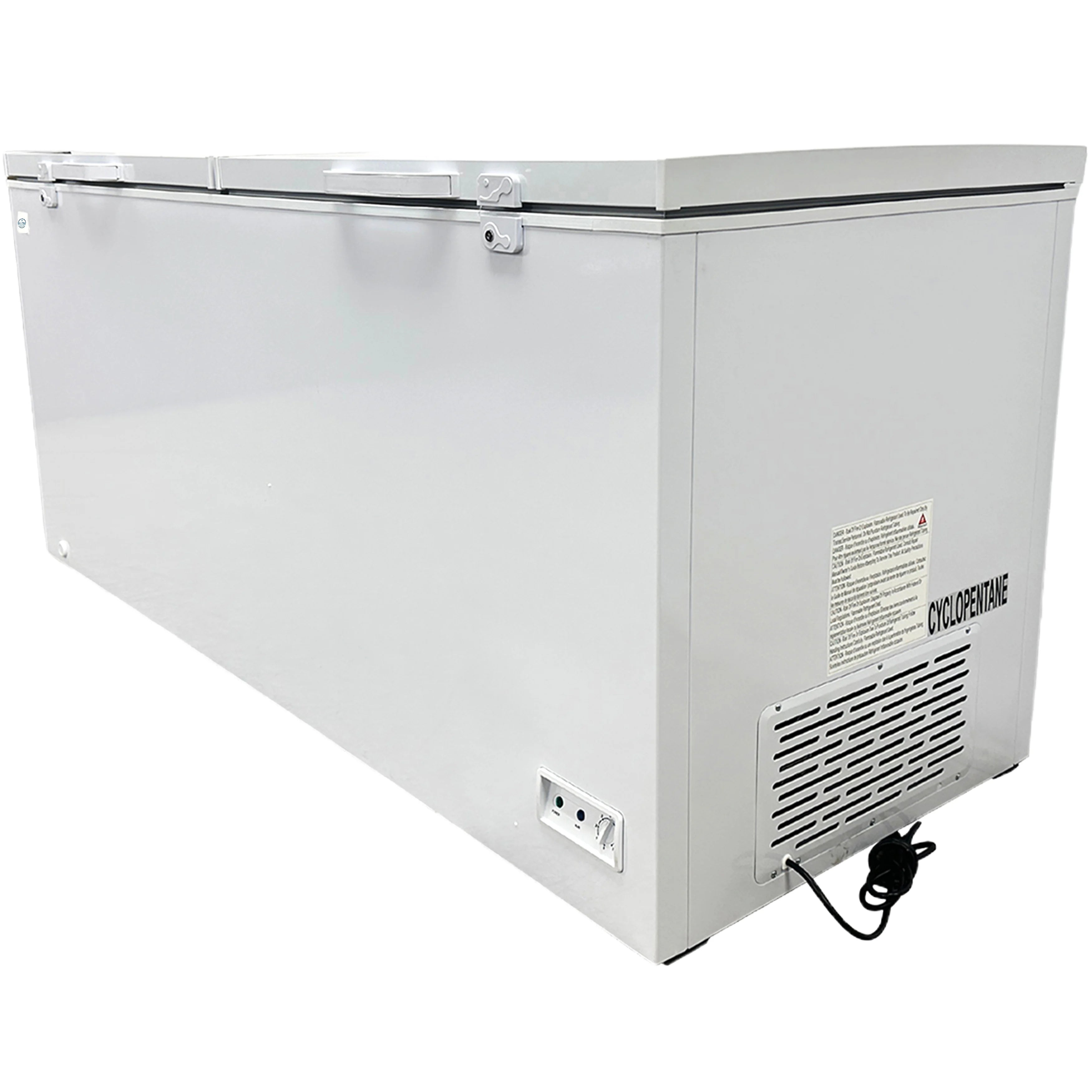 2026 New NSF 79 in. Solid Door Commercial Chest Freezer 30 Cu. Ft. Two Door Chest Freezer White - Image 3