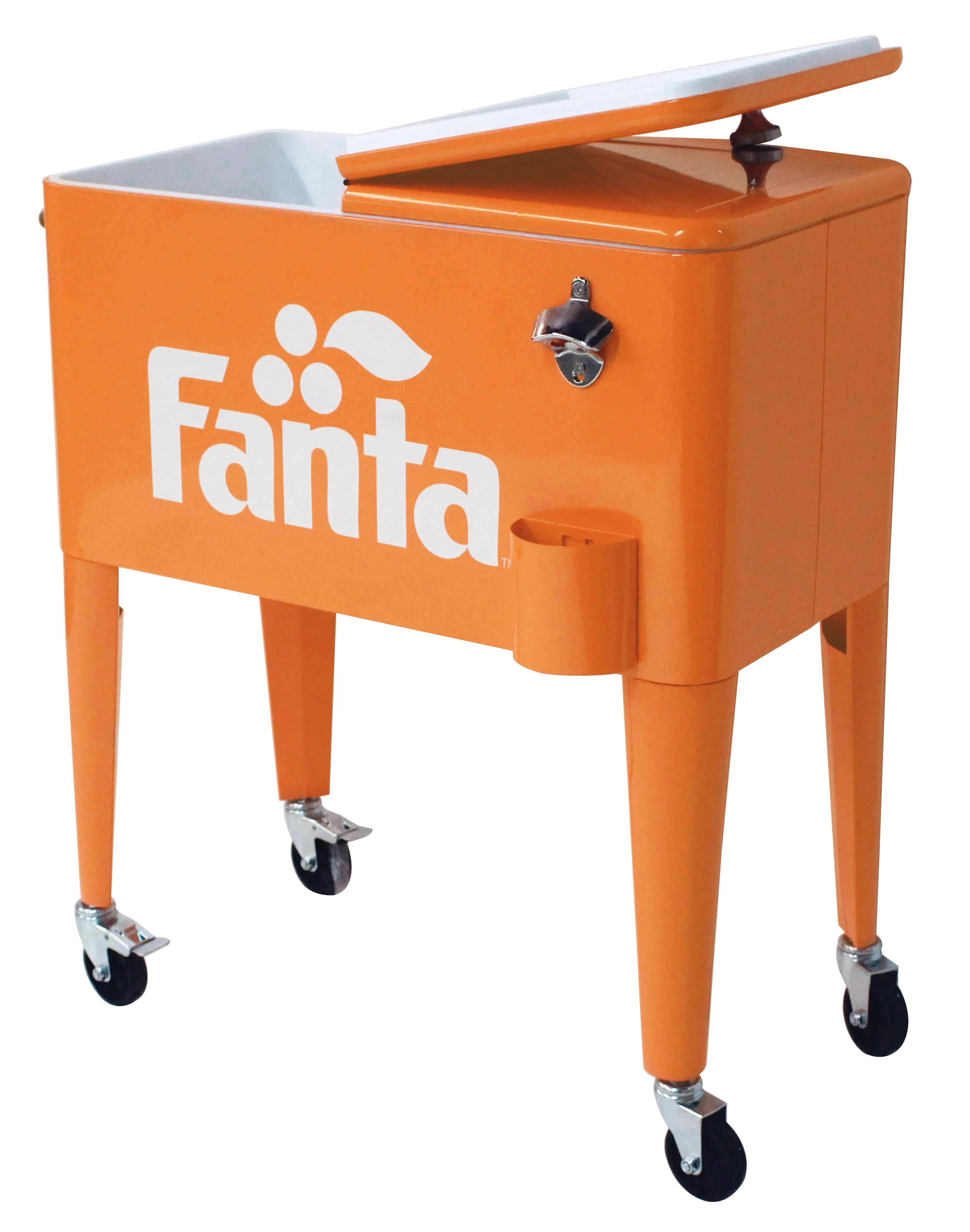 2026 New Leigh Country Coca-Cola Series CP 98501 Fanta 60 Qt Metal Outdoor Patio Cooler - Orange - Image 4