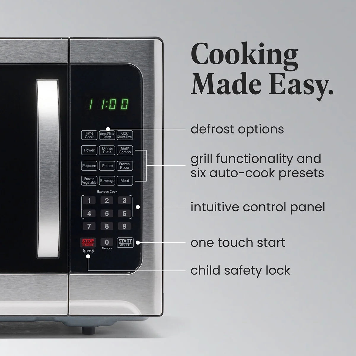 2026 New Farberware Professional 1.2 Cu. Ft. 1000-Watt Microwave Oven with Sensor Cooking, Stainless Steel/Black Body Wrap - Image 10