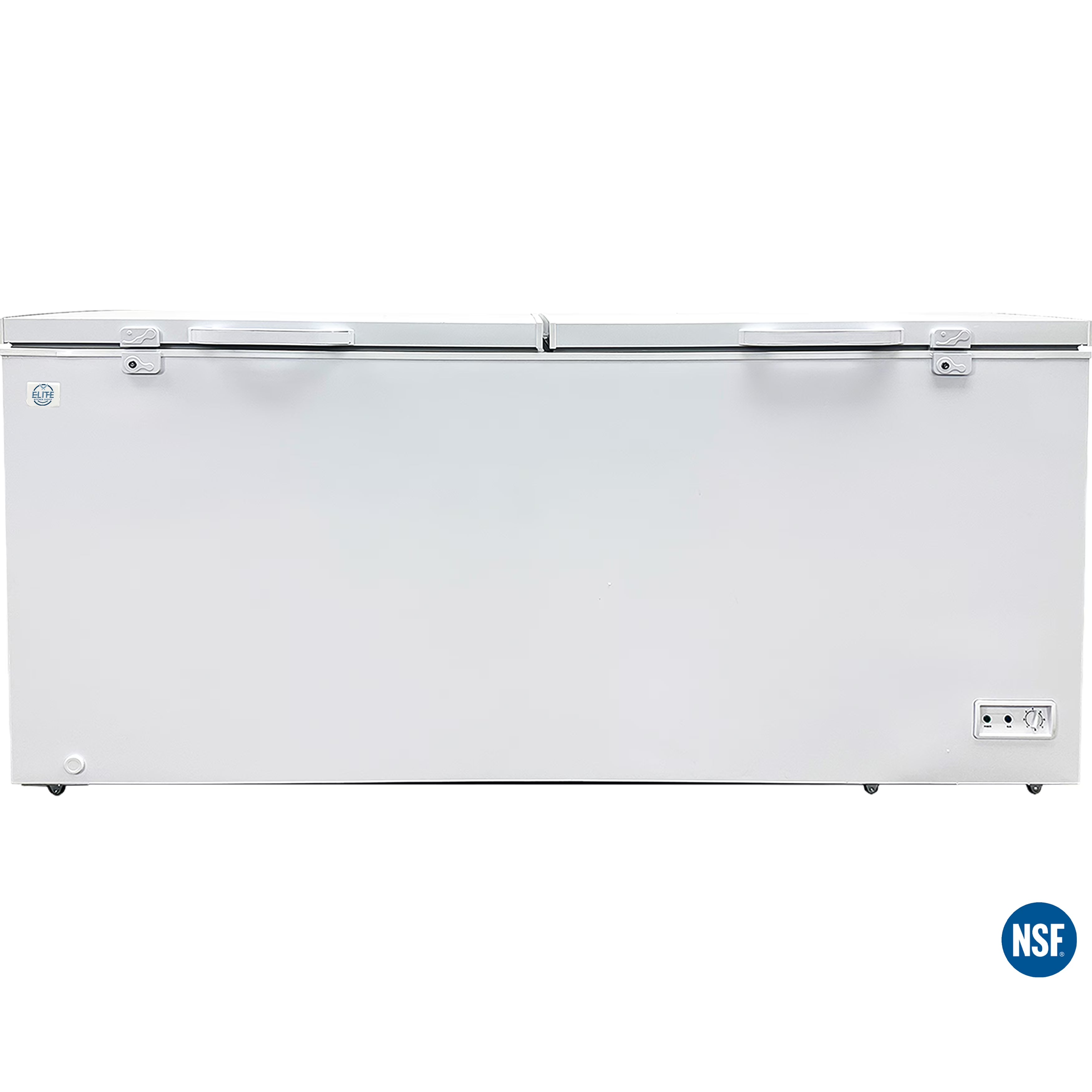 2026 New NSF 79 in. Solid Door Commercial Chest Freezer 30 Cu. Ft. Two Door Chest Freezer White