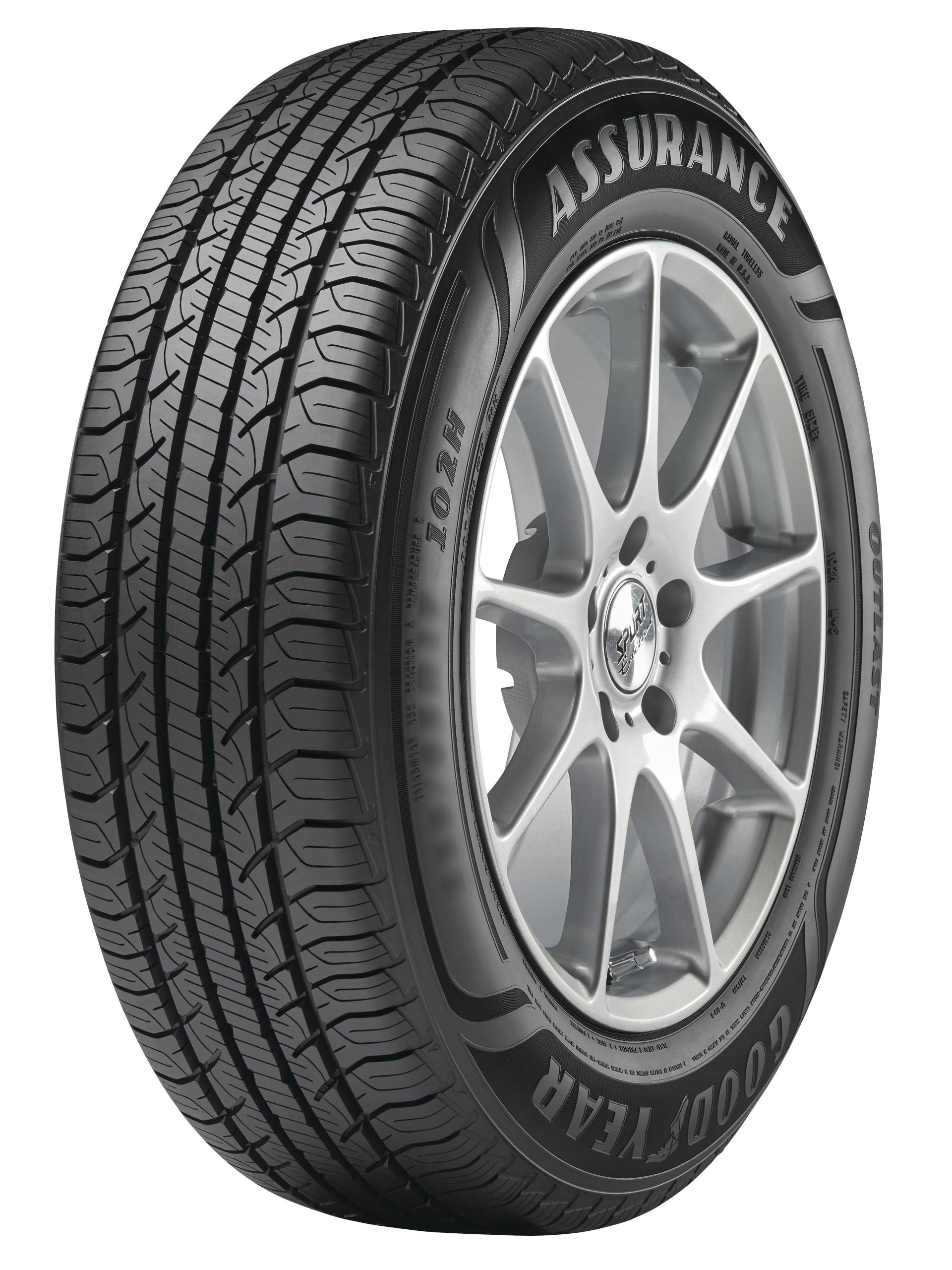 2026 New Goodyear Assurance Outlast 225/65R17 102H All-Season Tire Fits: 2018-23 Chevrolet Equinox LT, 2015-17 Subaru Outback 3.6R Touring - Image 2