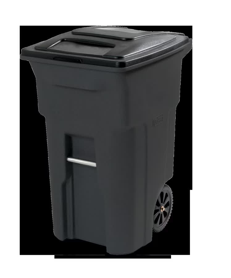2026 New Toter Trash Can Graystone with Wheels and Lid, 64 Gallon - Image 3