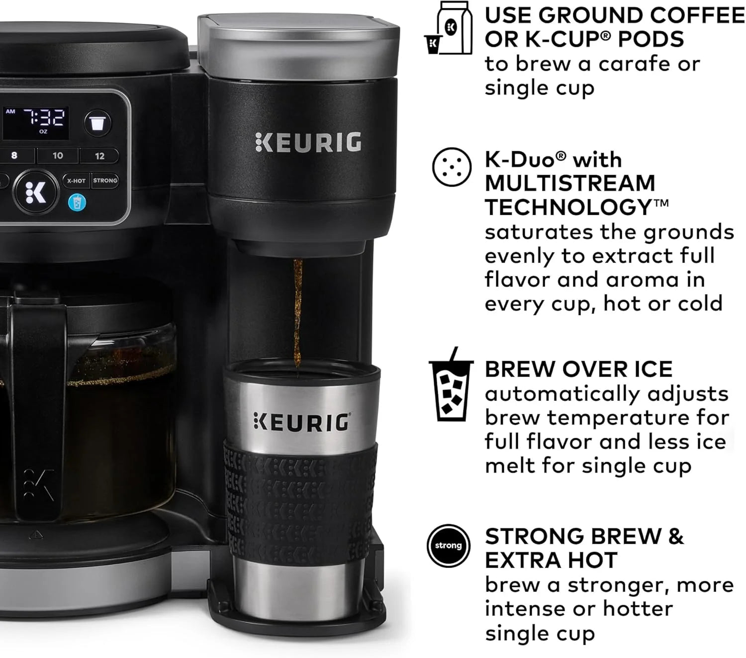 2026 New Keurig K-Duo Gen 2 Hot & Iced Single Serve & Carafe Coffee Maker - Image 8