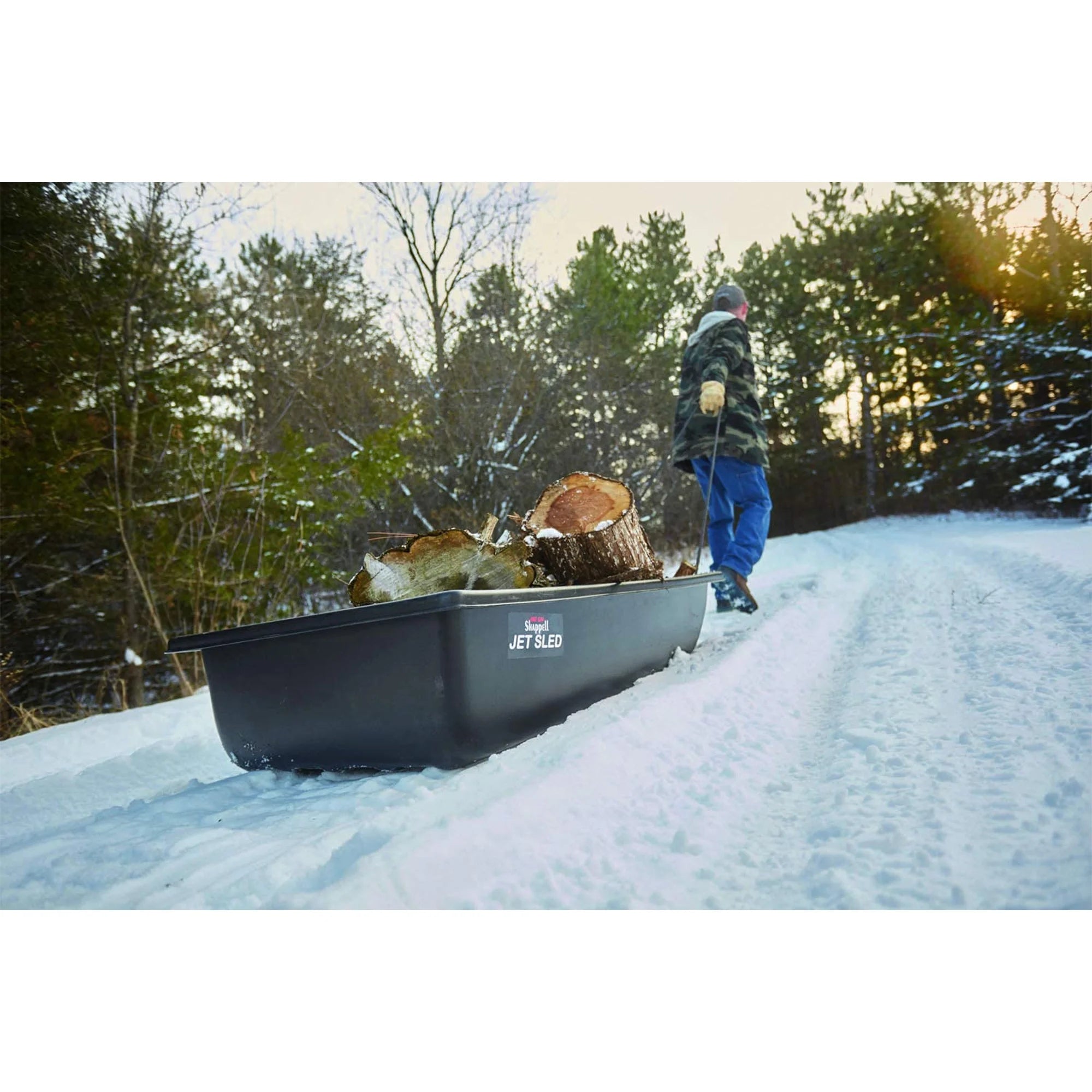 2026 New Eagle Claw Shappell 54 in. JS1 Jet Sled, Gear Hauler Heavy Duty Ice Fishing, Black - Image 4