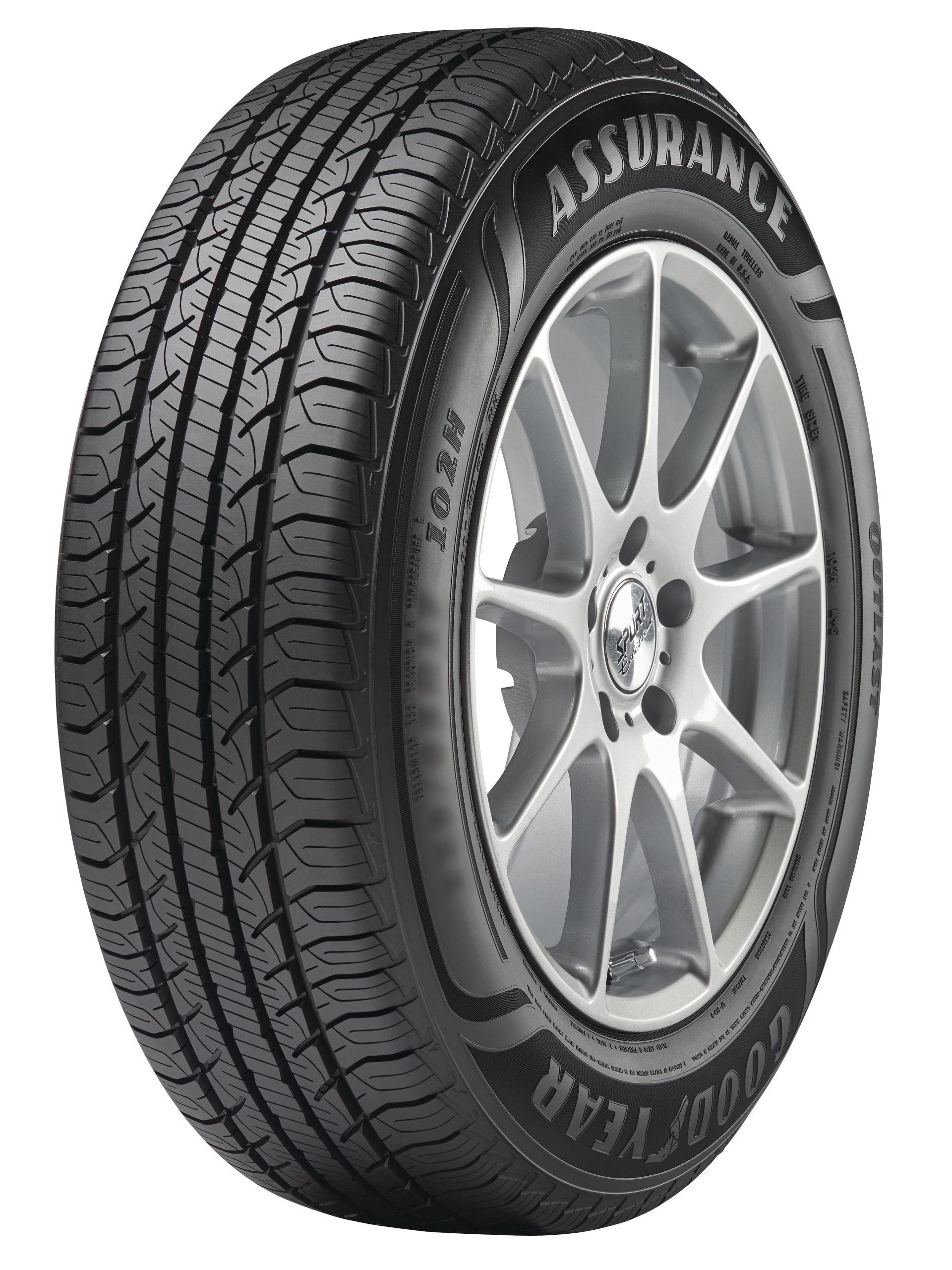 2026 New Goodyear Assurance Outlast 225/65R17 102H All-Season Tire Fits: 2018-23 Chevrolet Equinox LT, 2015-17 Subaru Outback 3.6R Touring