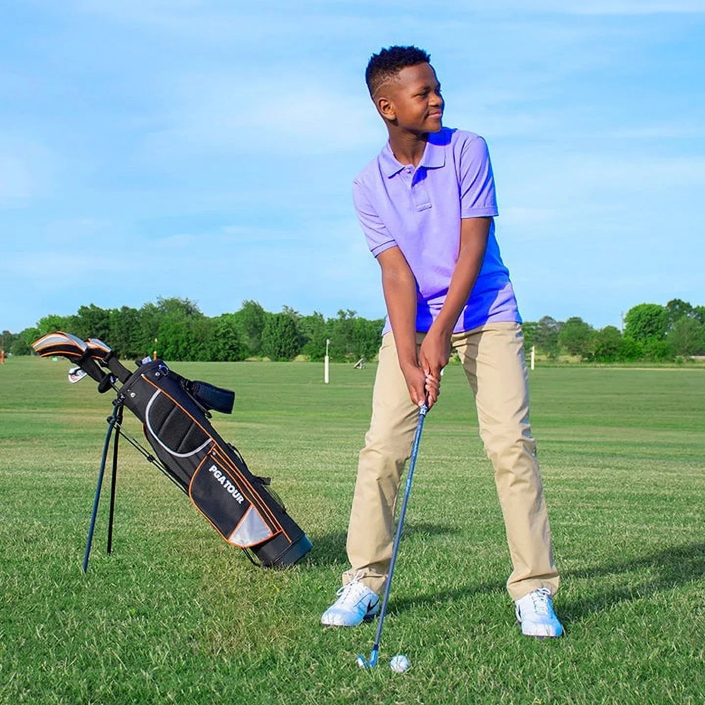 2026 New PGA Tour Right-Handed 10 Piece Kids Golf Club Stand Bag Set; Player Height 4'8 - 5'2", Ages 8-12 - Image 17