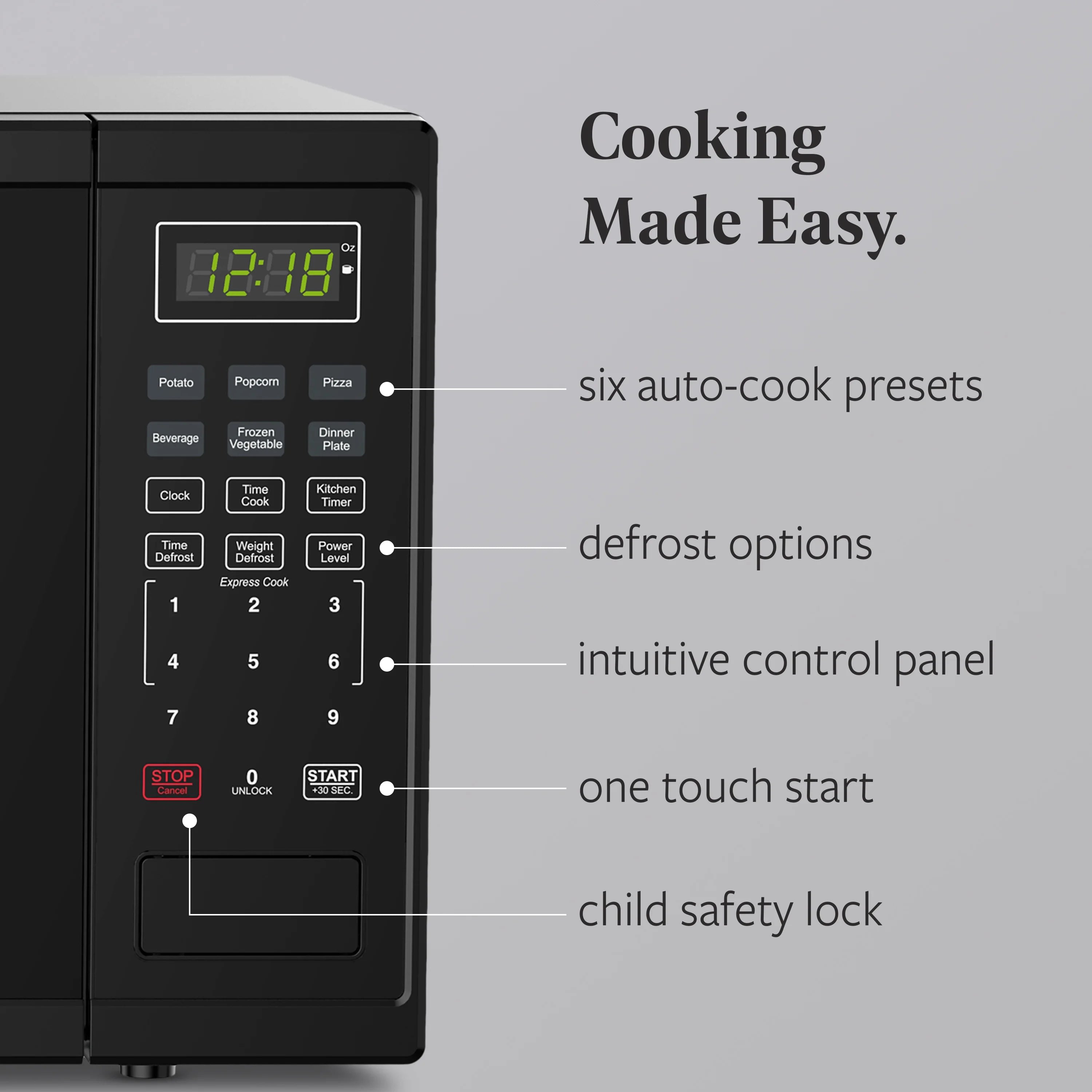 2026 New Farberware Countertop Microwave Ov 1100 Watts, 2.2 cu ft - Smart Sensor With LED Lighting and Child Lock - Perfect for Apartments and Dorms - Easy Clean Black Interior, Stainless Steel - Image 68
