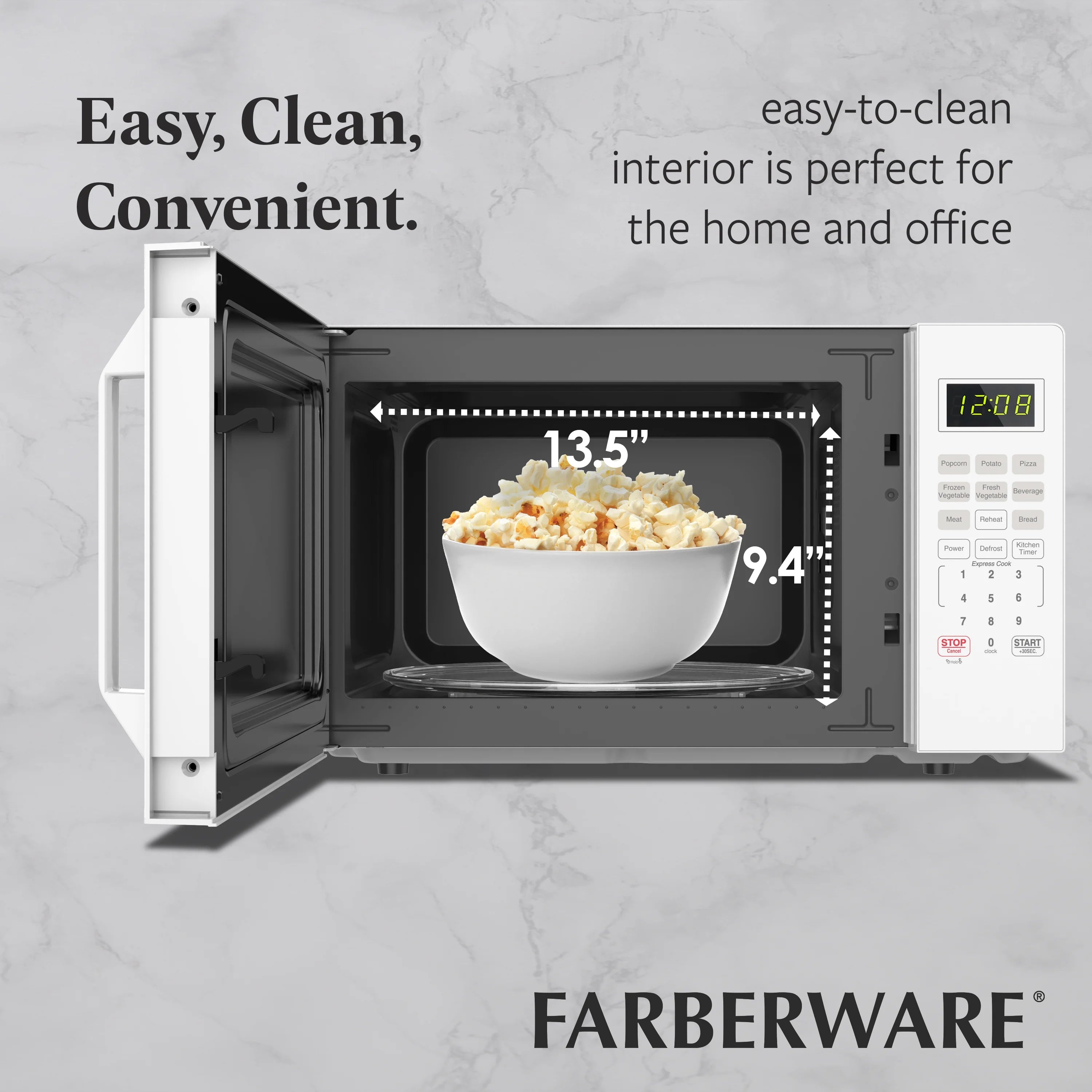 2026 New Farberware 1.1 Cu. Ft. 1000-Watt Compact Microwave Oven, Black - Image 48