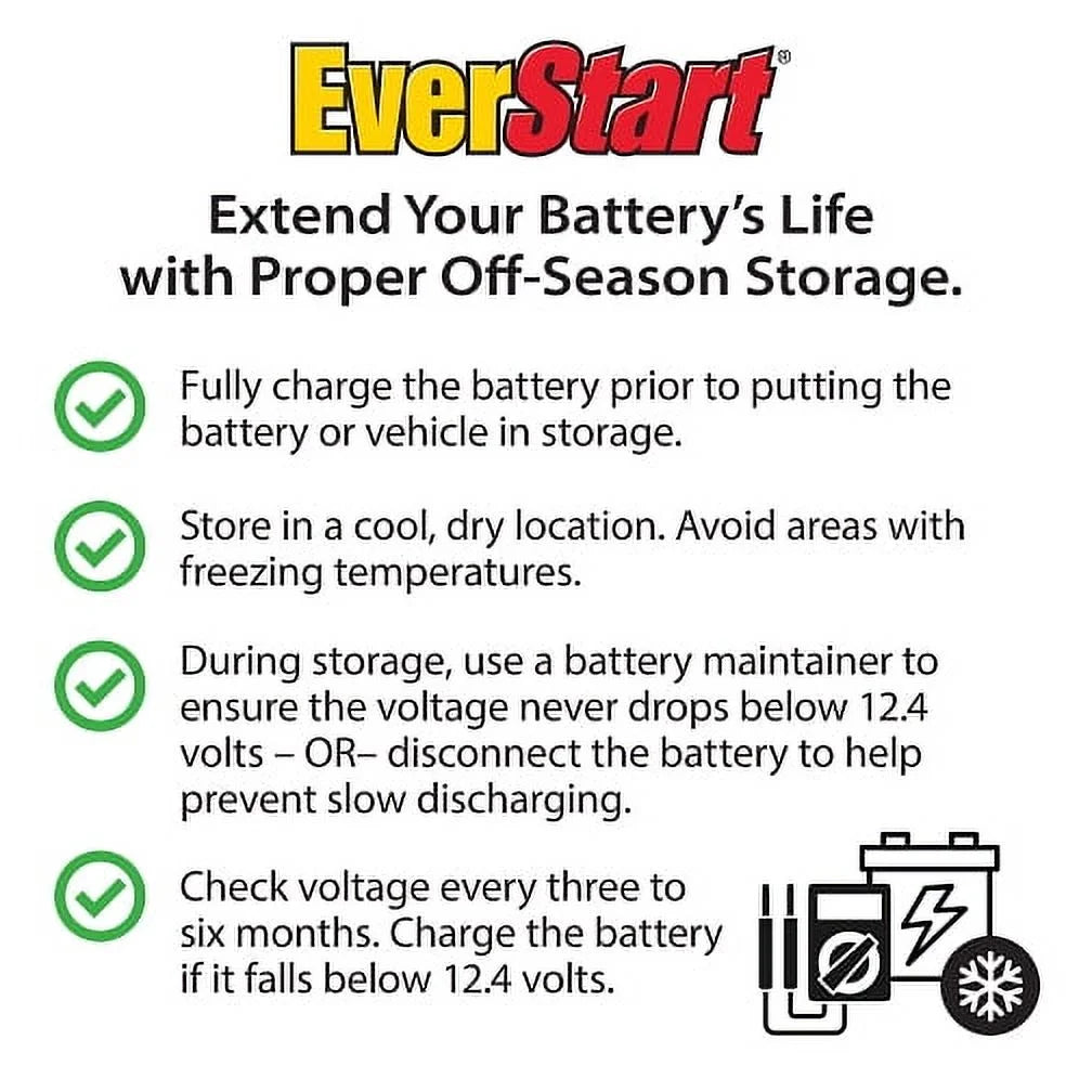 2026 New EverStart Platinum AGM Power Sport Battery, Group Size T16L 12 Volt, 260 CCA - Image 7