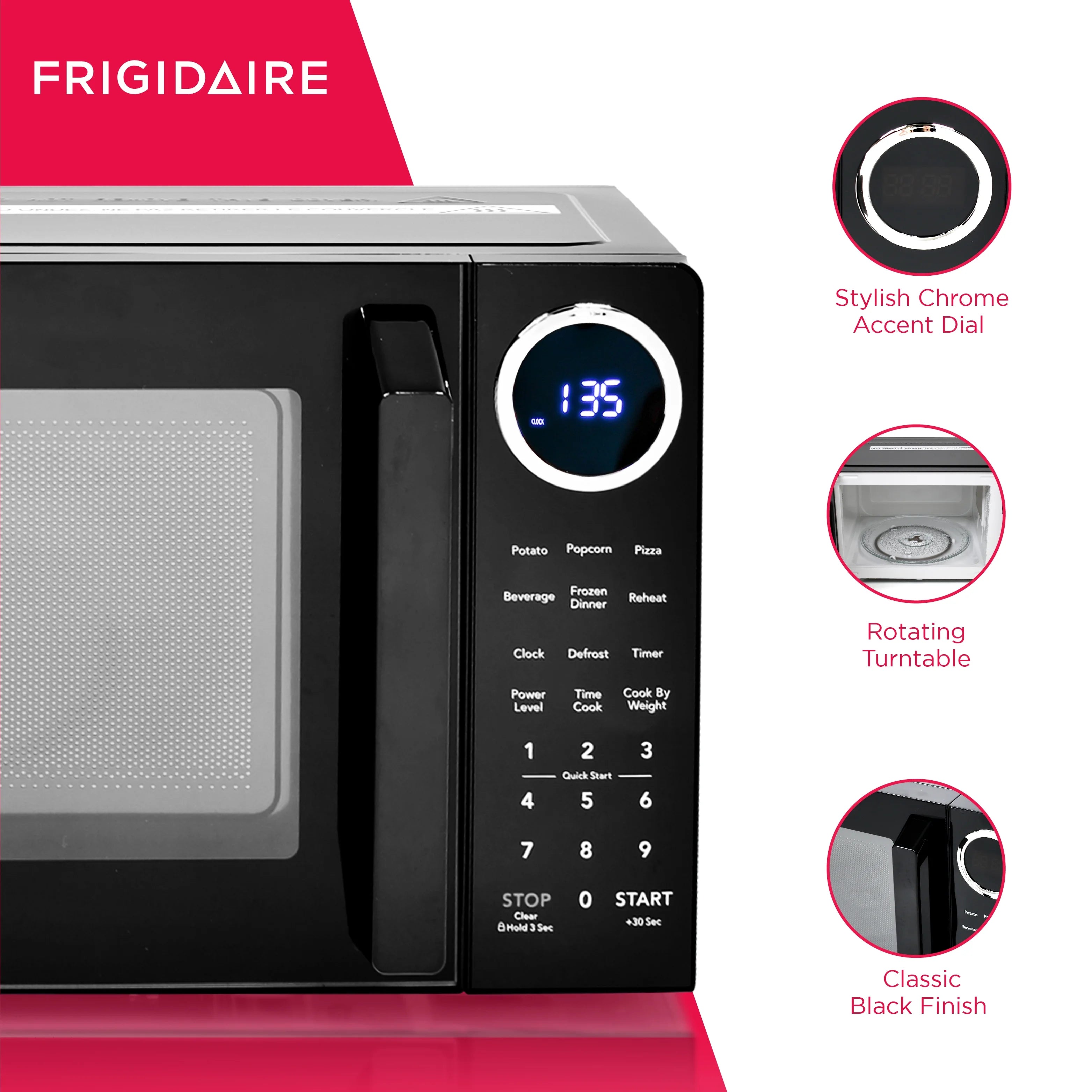 2026 New Frigidaire 0.9 cu ft Countertop Microwave Ovens in Black, EMW953 - Image 4