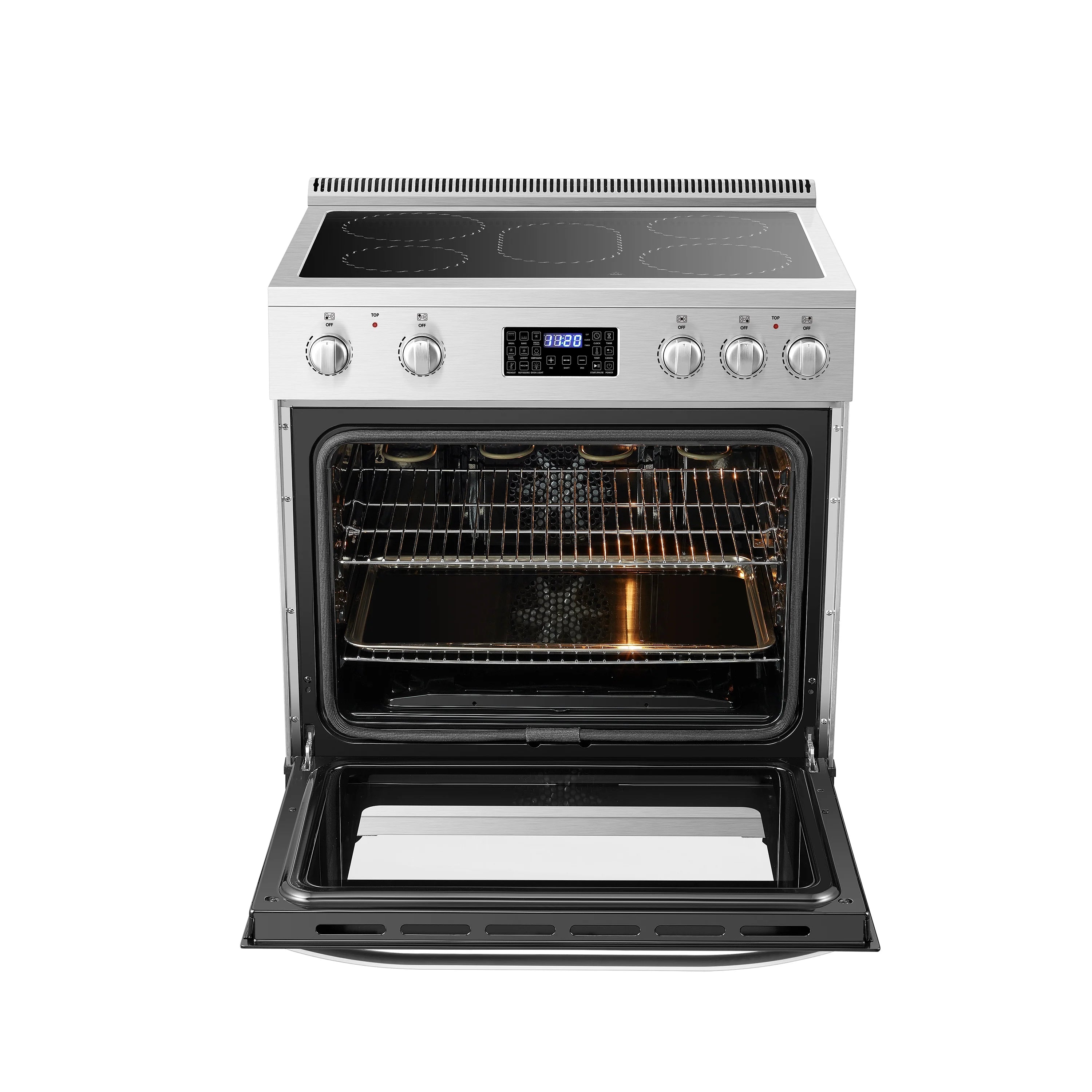 2026 New Lanbo 30 inch 5.9 CU.ft. Freestanding Electric Convection Range with Air Fry and Rotisserie, Electric cord or plug is not included - Image 8