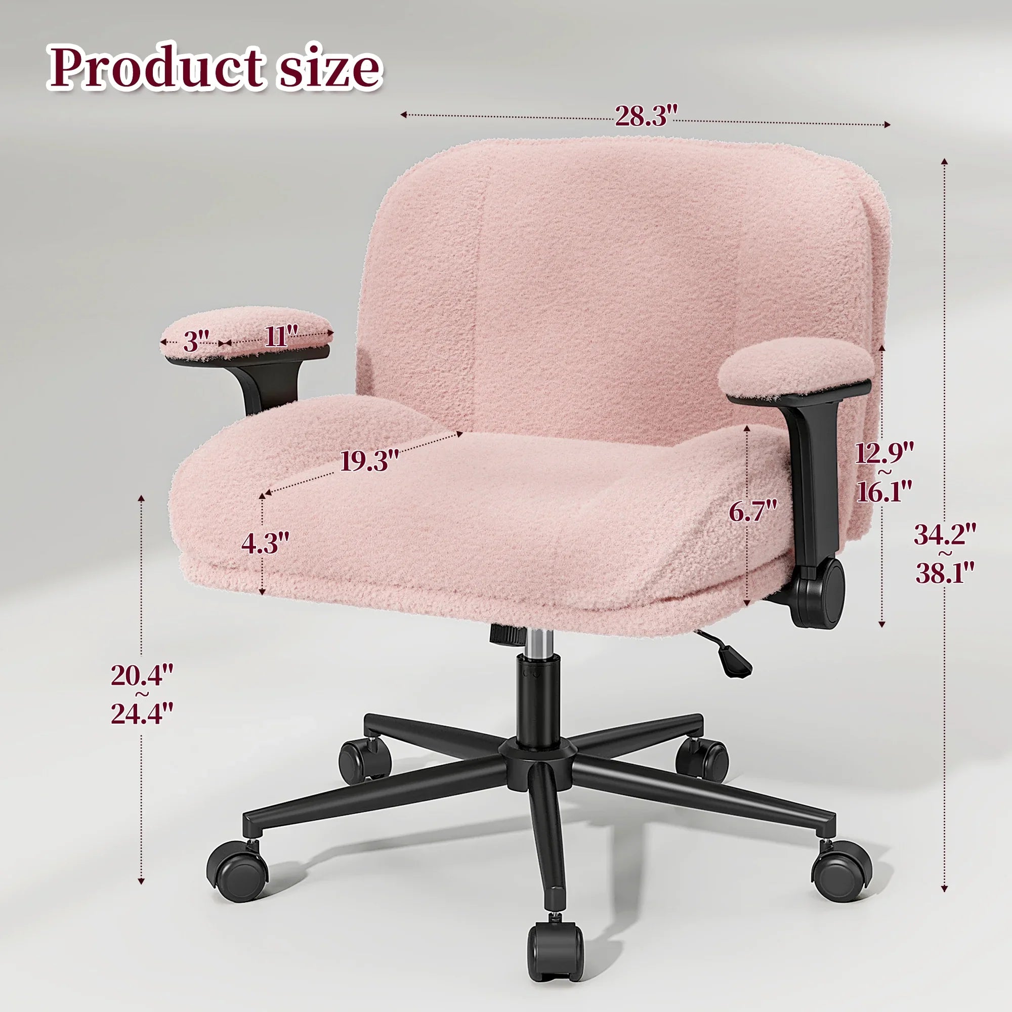 2026 New Romorgniz Criss Cross Chair with Adjustable Arms & Lumbar Support Office Chair with Reclining Back, Thick Cushion & Wheels for Office, Gaming, Reading, Vanity, Off-White - Image 26