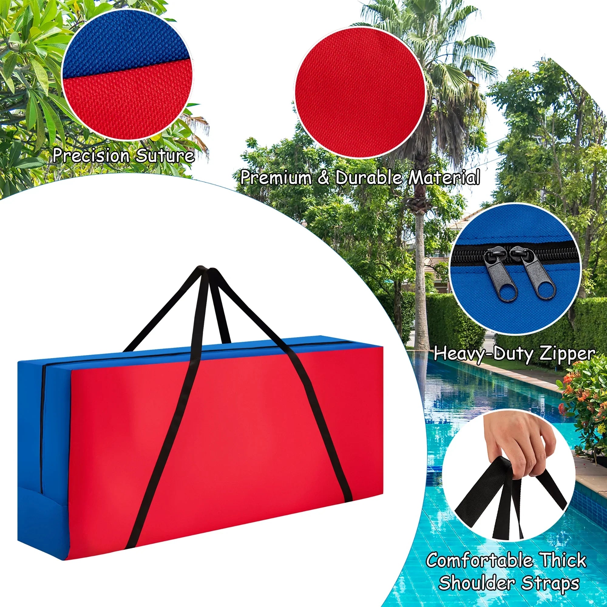 2026 New Costway Giant 4 in A Row Jumbo 4-to-Score Game Set W/Storage Carrying Bag for Kids Adult - Image 31