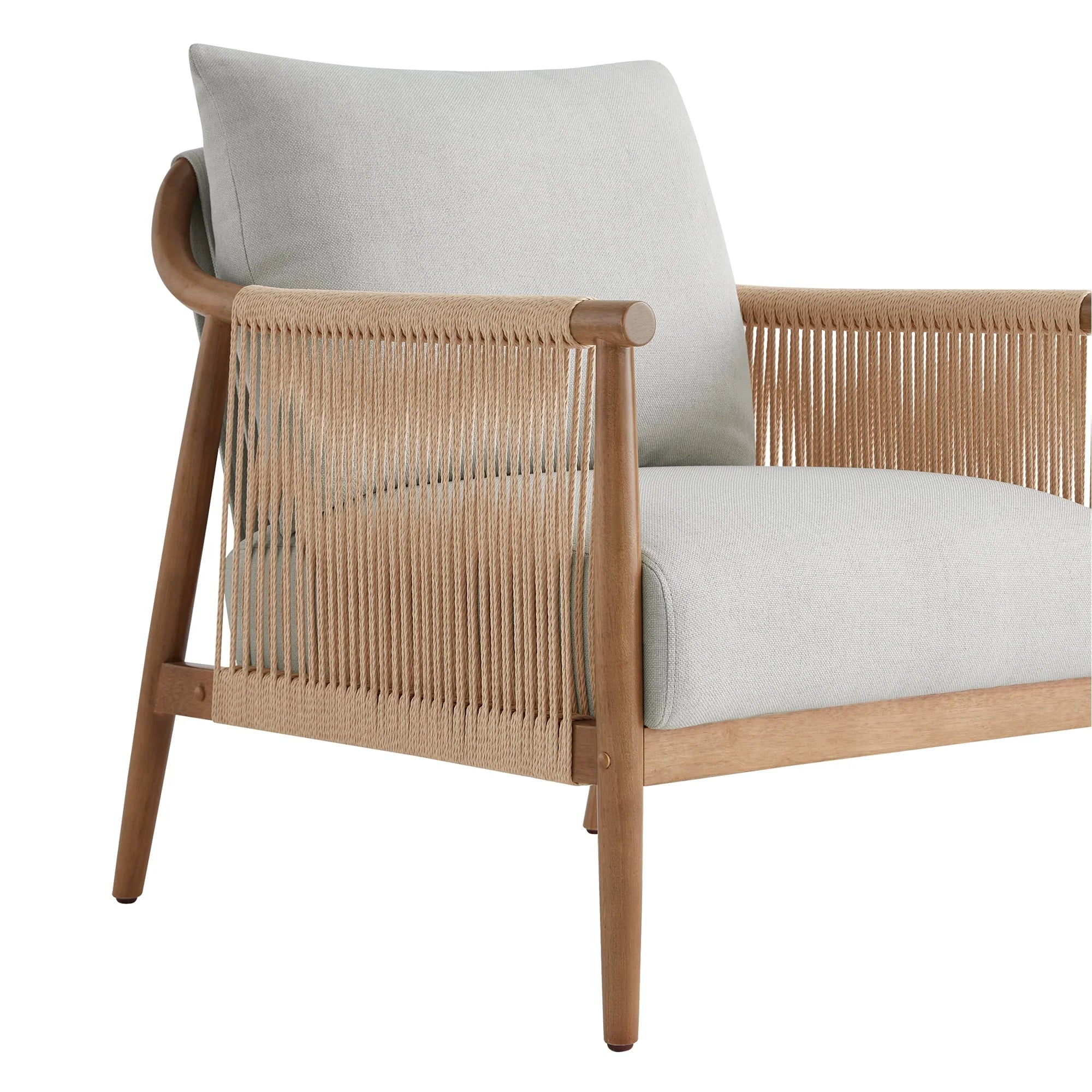 2026 New CHITA Modern Accent Chair, Braid Armchair Living Room Chair, Cream - Image 25