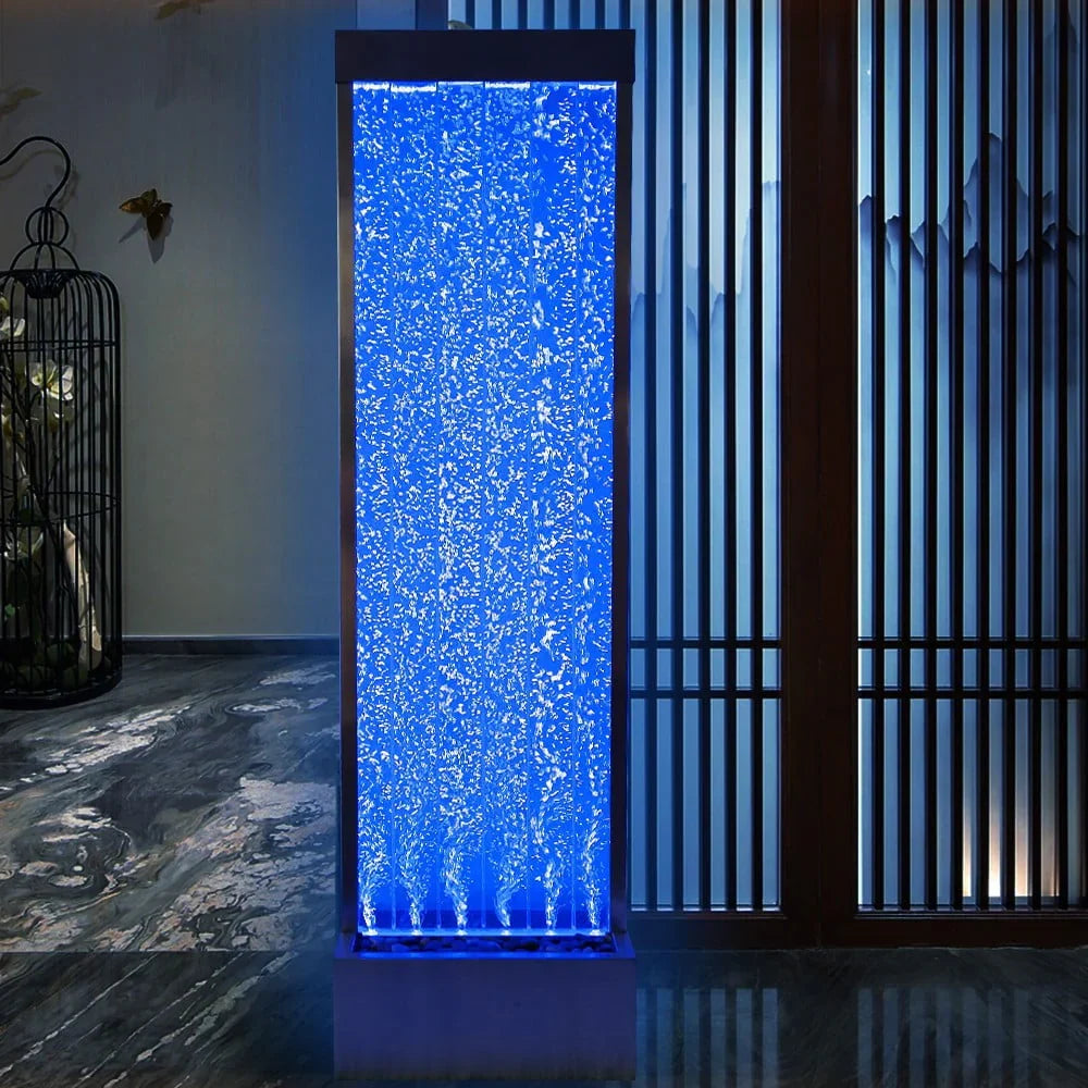 2026 New 72'' Acrylic Bubble Fountain, Standing Bubble Panel, Color Lights/Remote Ctrl - Image 3