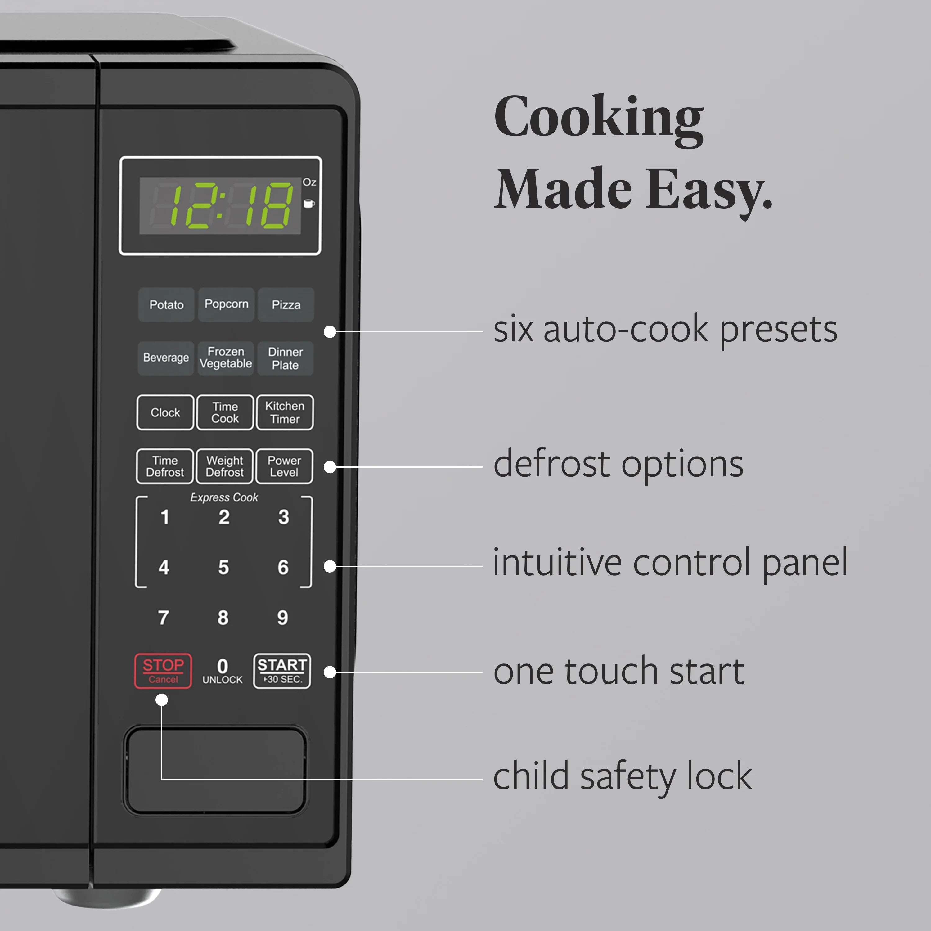 2026 New Farberware Countertop Microwave Ov 1100 Watts, 2.2 cu ft - Smart Sensor With LED Lighting and Child Lock - Perfect for Apartments and Dorms - Easy Clean Black Interior, Stainless Steel - Image 21