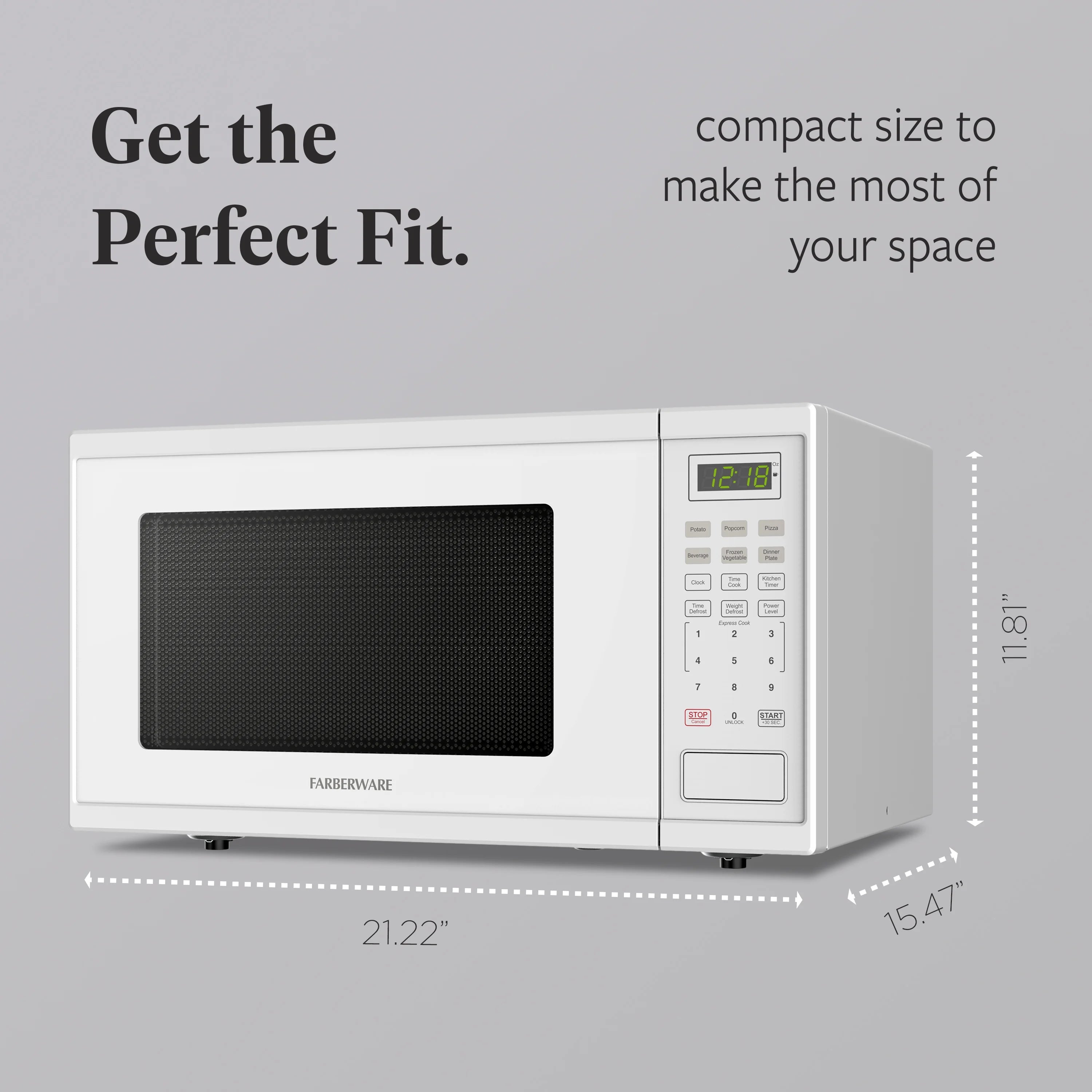 2026 New Farberware Countertop Microwave Ov 1100 Watts, 2.2 cu ft - Smart Sensor With LED Lighting and Child Lock - Perfect for Apartments and Dorms - Easy Clean Black Interior, Stainless Steel - Image 37