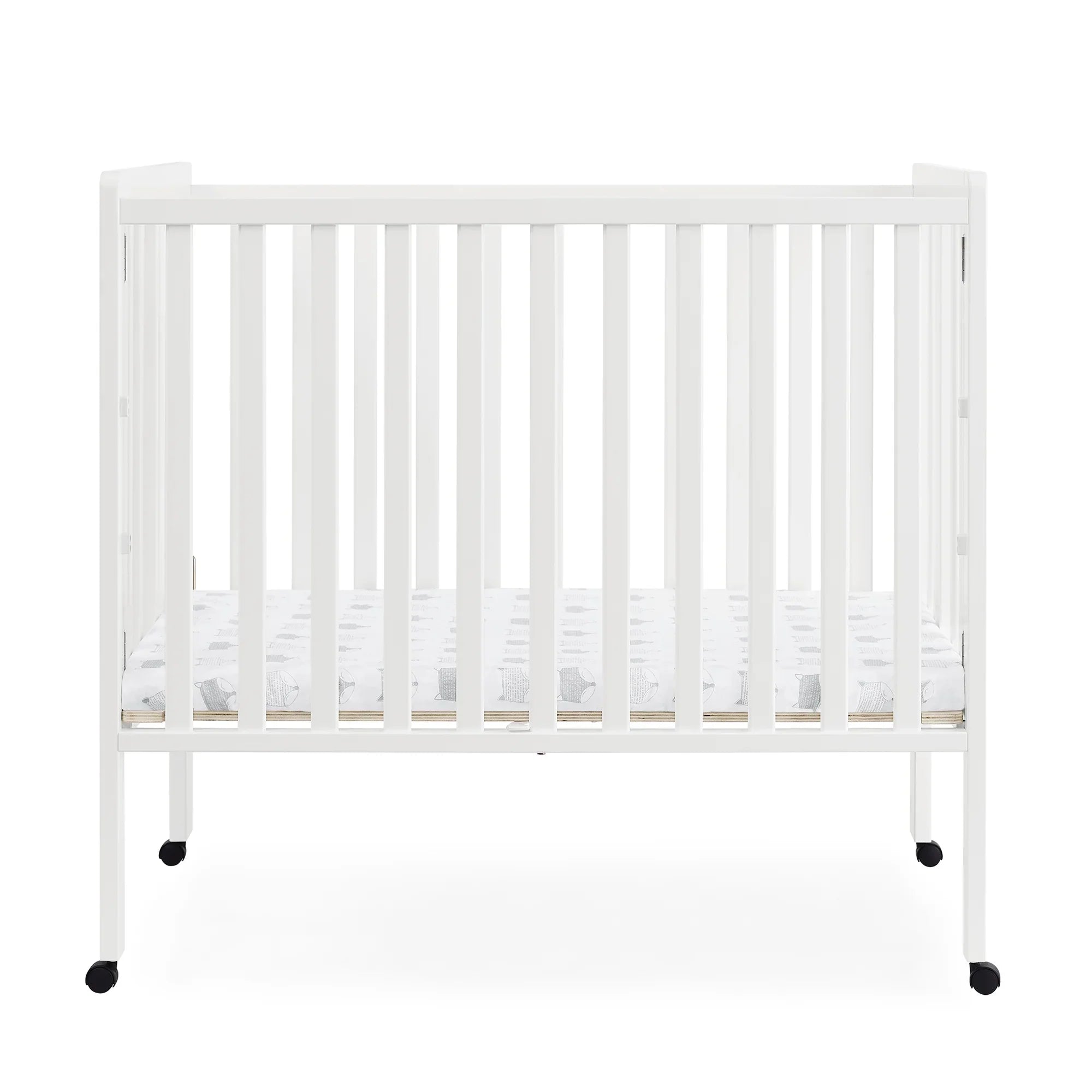 2026 New Delta Children Lee Portable Folding Mini Crib with 1.5-Inch Mattress - Greenguard Gold Certified, Bianca White - Image 17