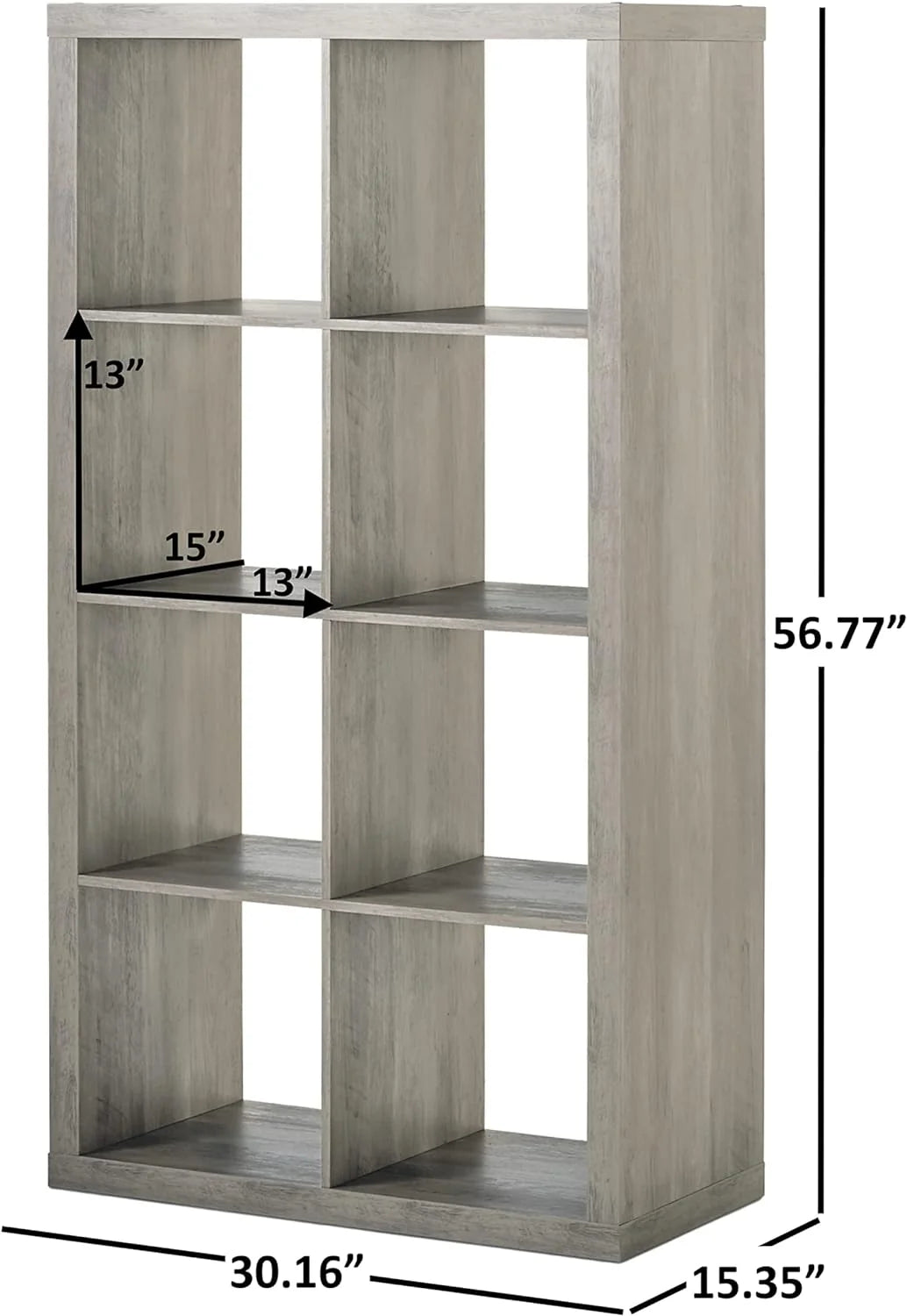 2026 New 8 Cube Storage Organizer, Multiple Colors Rustic Grey - Image 3