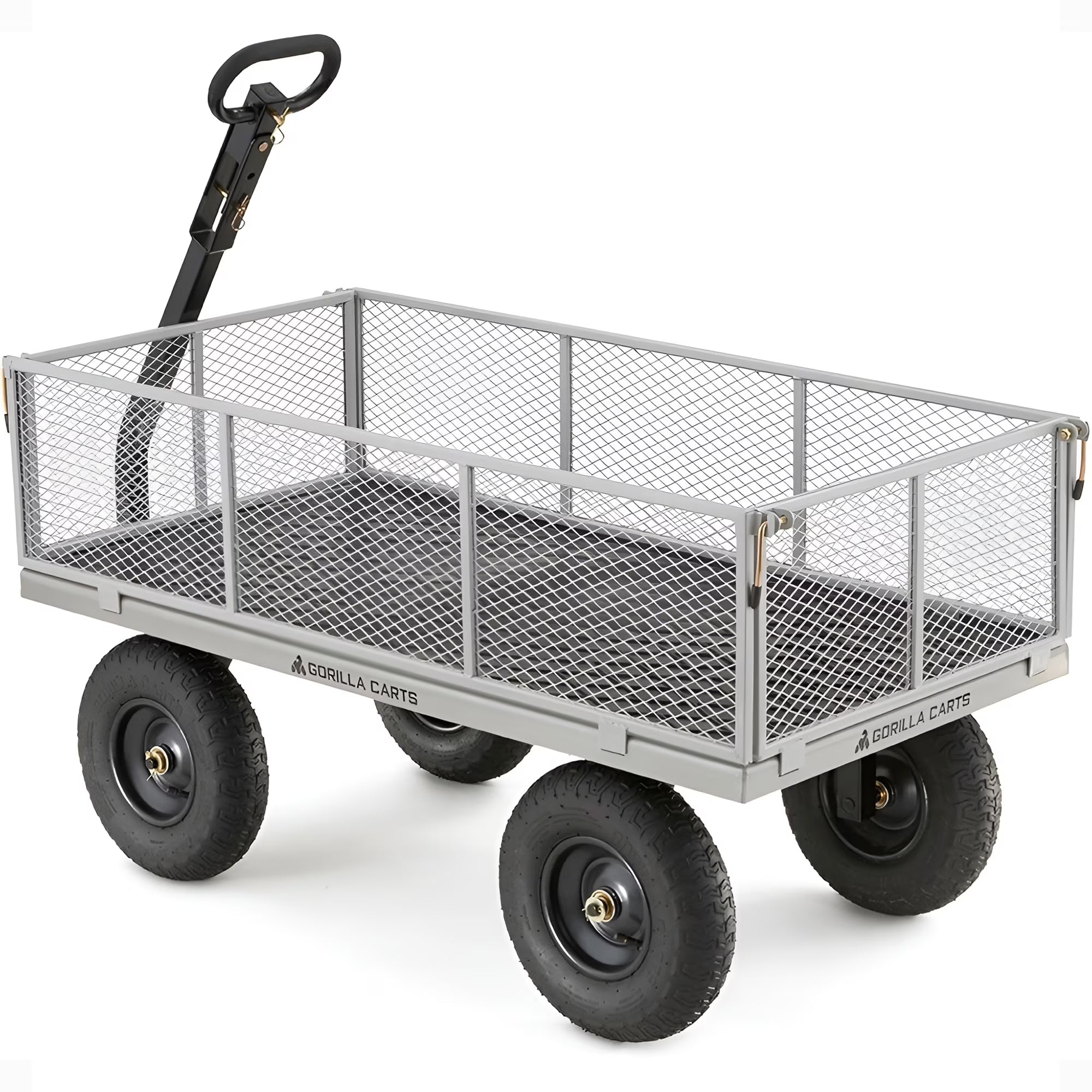 2026 New Gorilla Carts 1000-lb. Capacity Steel Utility Cart, Model #GOR1001-Com, 13-inch Pneumatic Tires