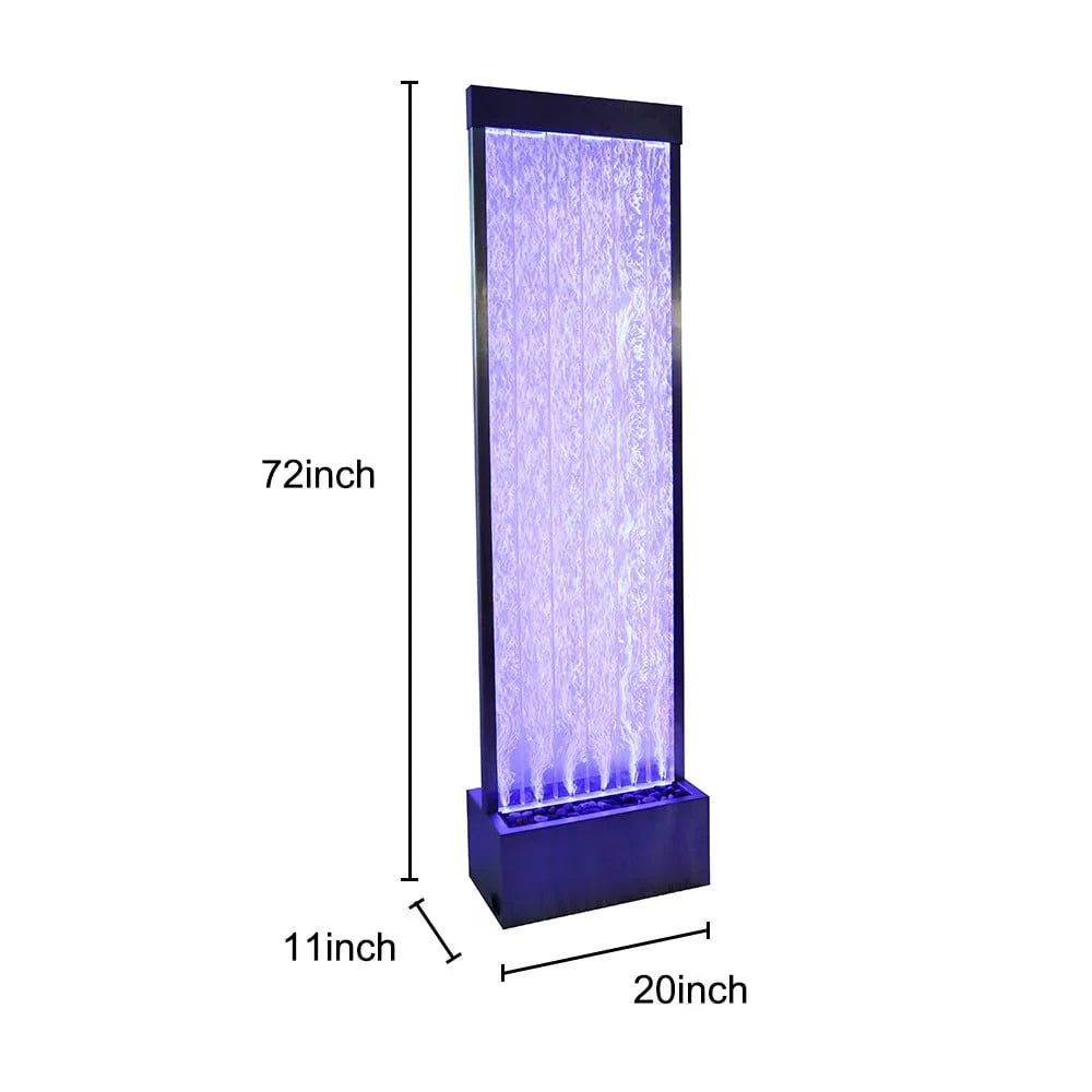 2026 New 72'' Acrylic Bubble Fountain, Standing Bubble Panel, Color Lights/Remote Ctrl - Image 9