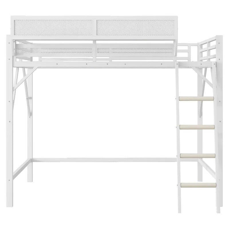 2026 New Duxelifin Queen Size Metal Loft Bed Frame, Heavy Duty Steel High Loft Bed with Storage Shelves & Ladder, Space-Saving Loft Bed for Apartments, Adults, Teens & Juniors (Black) - Image 11